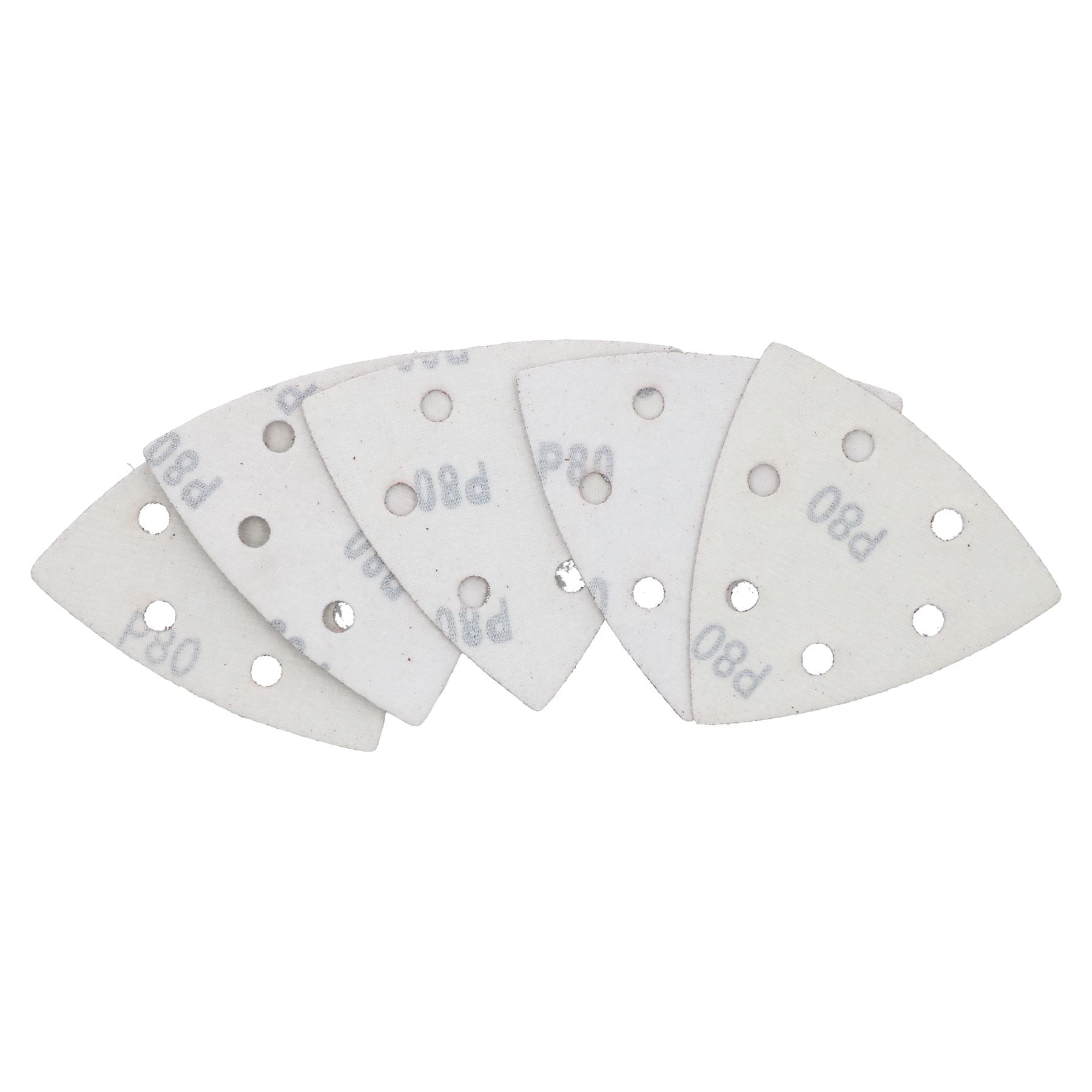 Lot de 200 disques abrasifs de ponçage Delta à crochets et boucles, 93 mm, triangle, grain 80, moyen