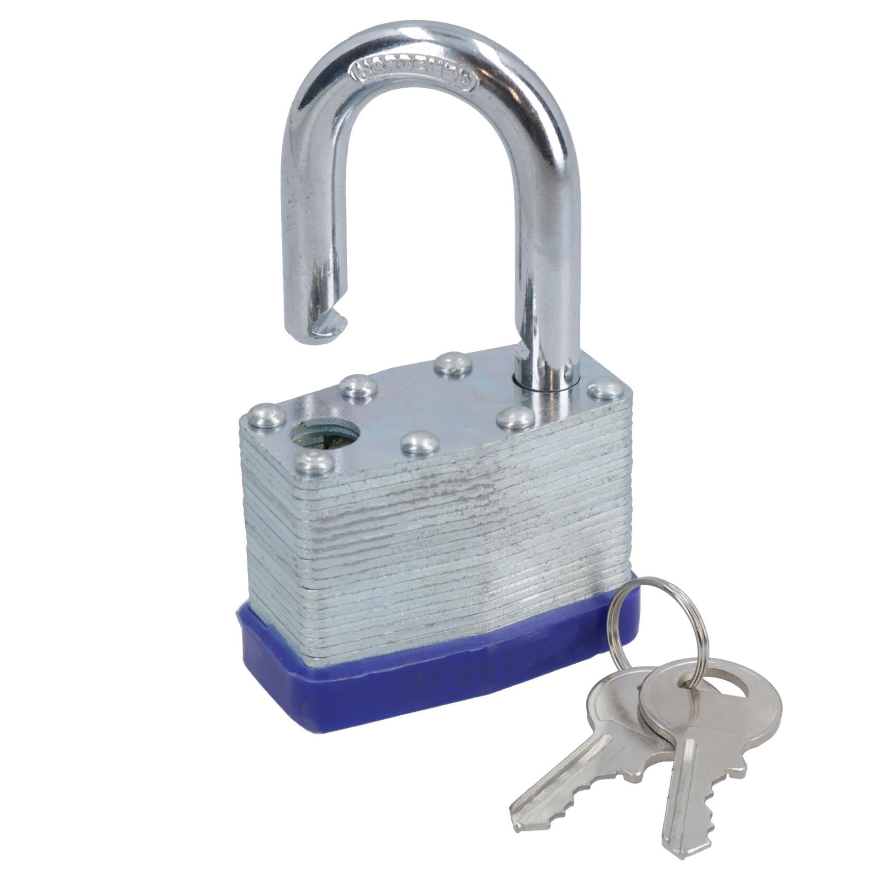 2 Stück 50 mm gleichschließendes Vorhängeschloss aus laminiertem Stahl, Vorhängeschlösser für Schuppentore, TE152