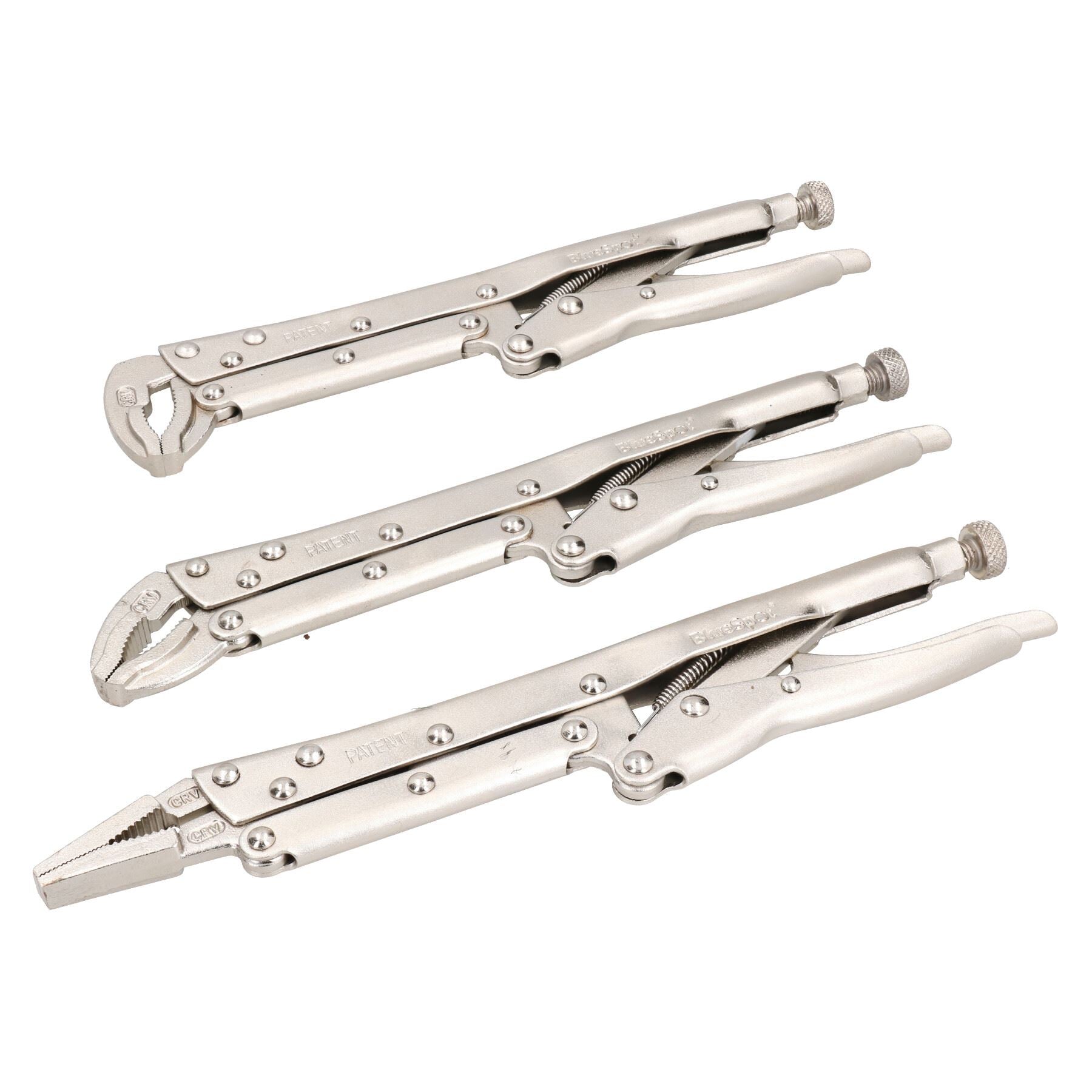 Pince-étau réglable à bec extra long de 12 po, jeu de 3 pinces-étaux Mole Grips, droite, 45°, 90°