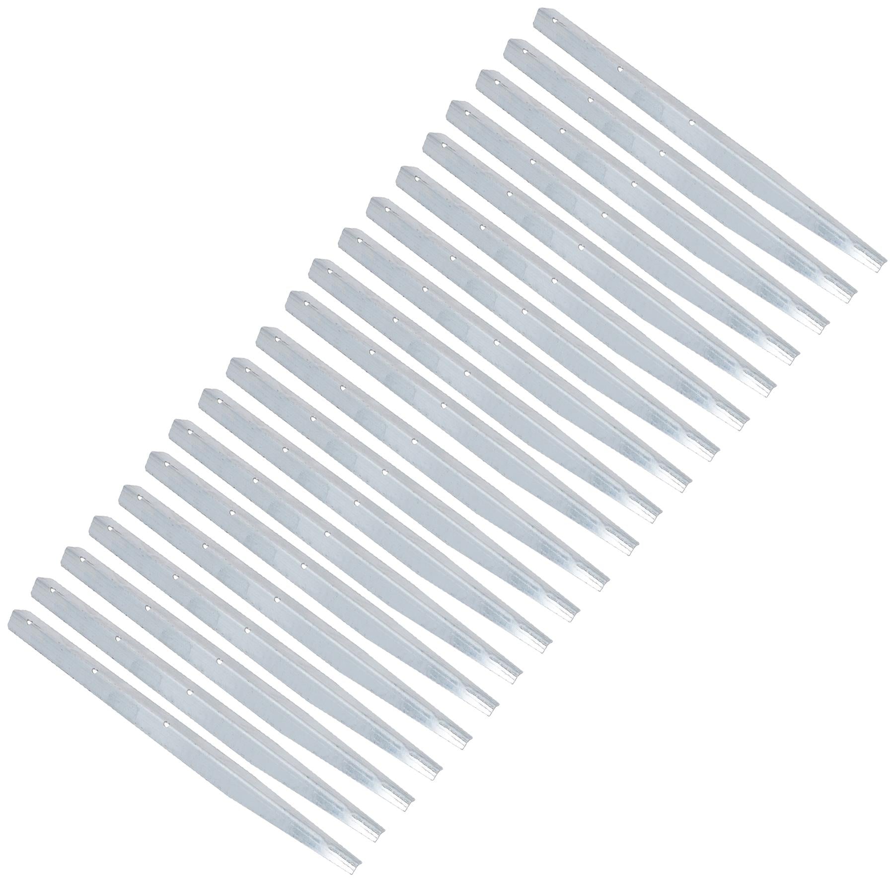 Galvanised Log Roll Pin 450mm Wooden Border Edging Garden Lawn Yard