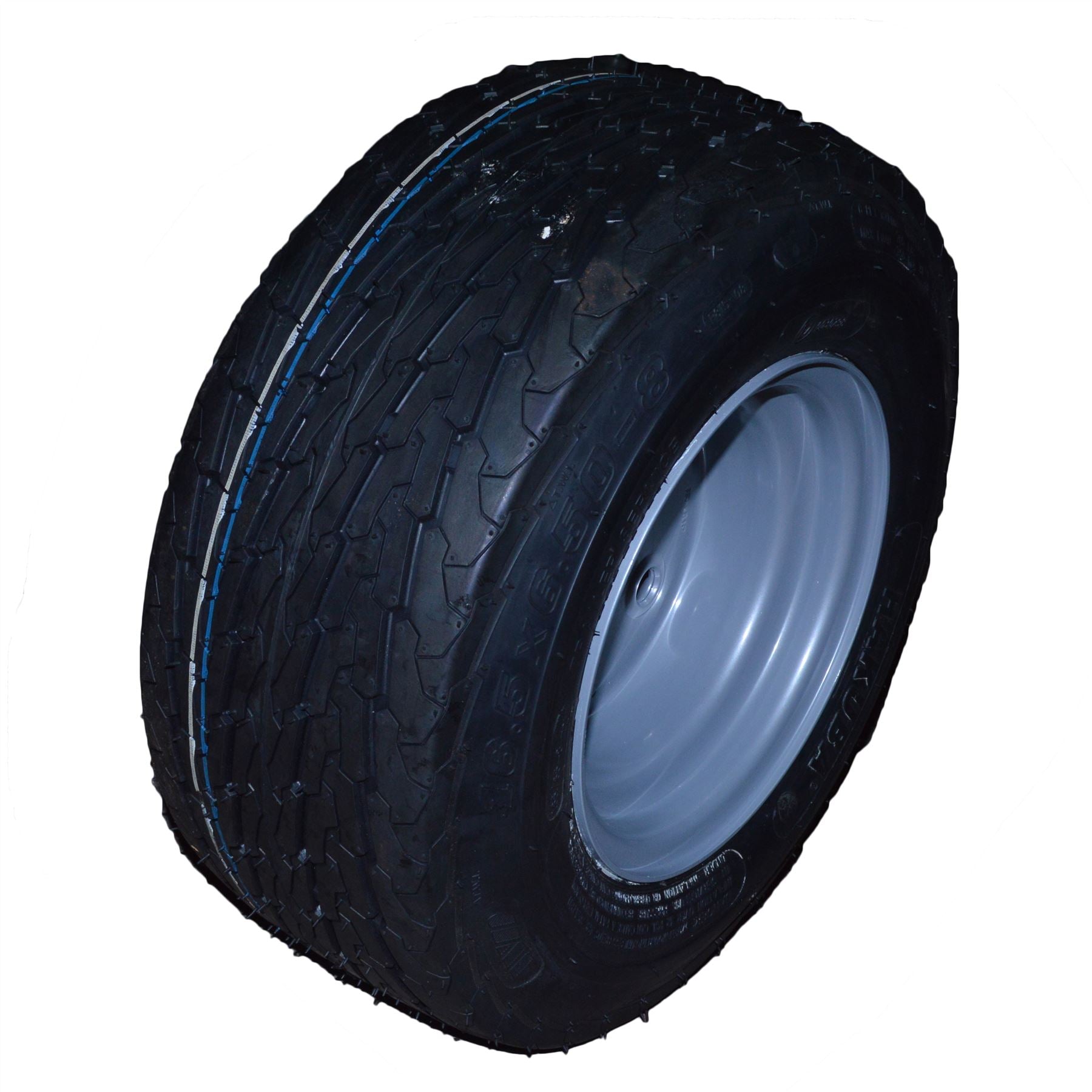 16.5/6.50 - 8 Trailer Tyre Wheel Rim 100mm PCD 6PLY 4 Stud 72M TRSP46