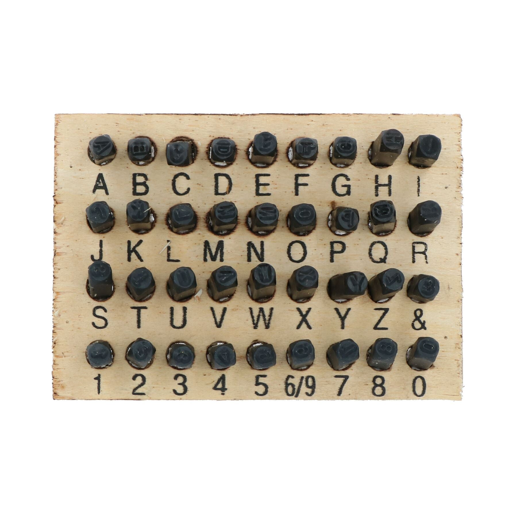 Ensemble de tampons pour lettres et chiffres de 3 mm et 5 mm, tampons perforateurs en métal TE102_TE132