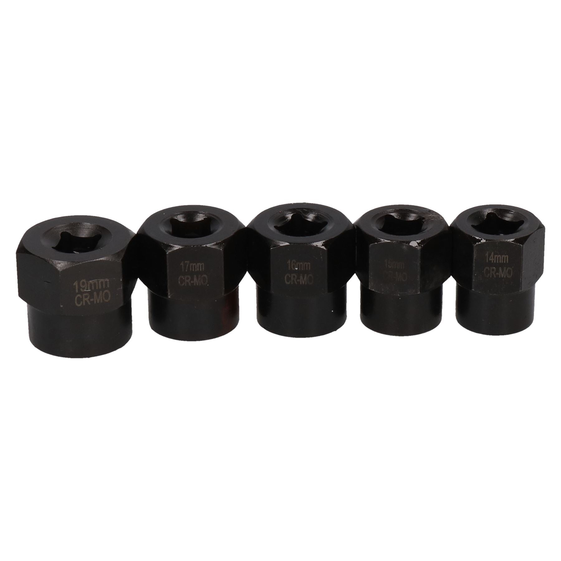 5-tlg. Schrauben-/Mutternentferner, Ausdreher, Dreh-Steckschlüsseleinsätze, 14–19 mm, 3/8 Zoll Antrieb