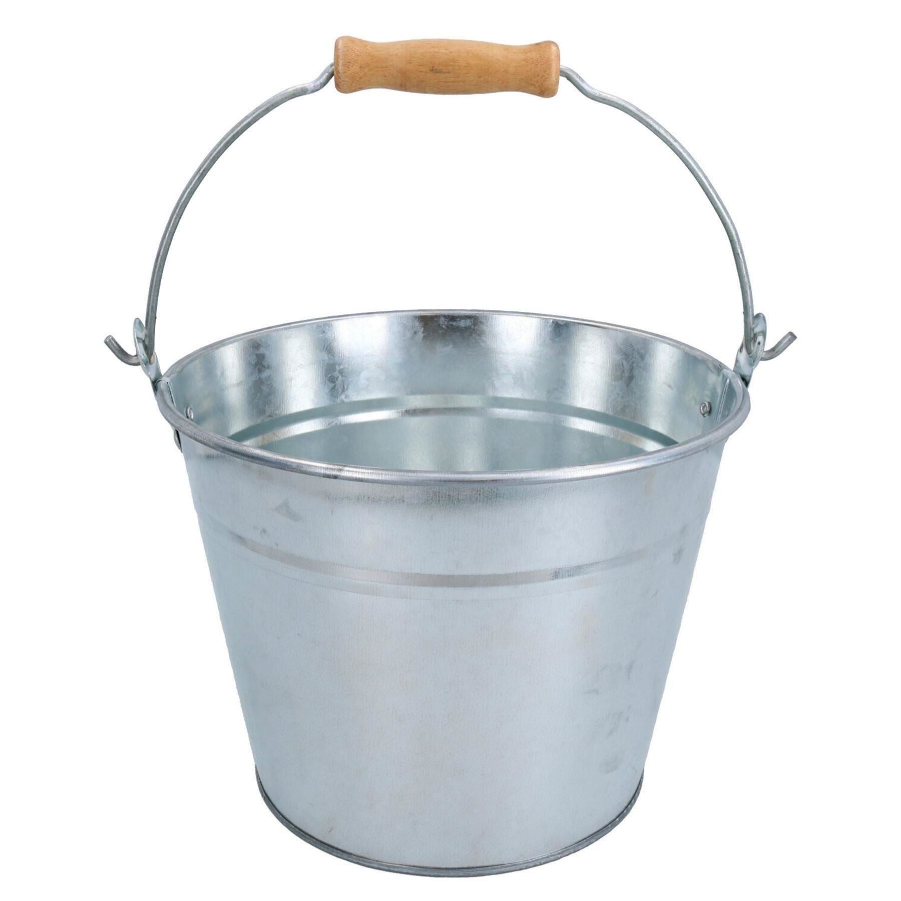 5L or 12L Galvanised Steel Metal Bucket Pail Water Coal Fire Greenhouse Garden