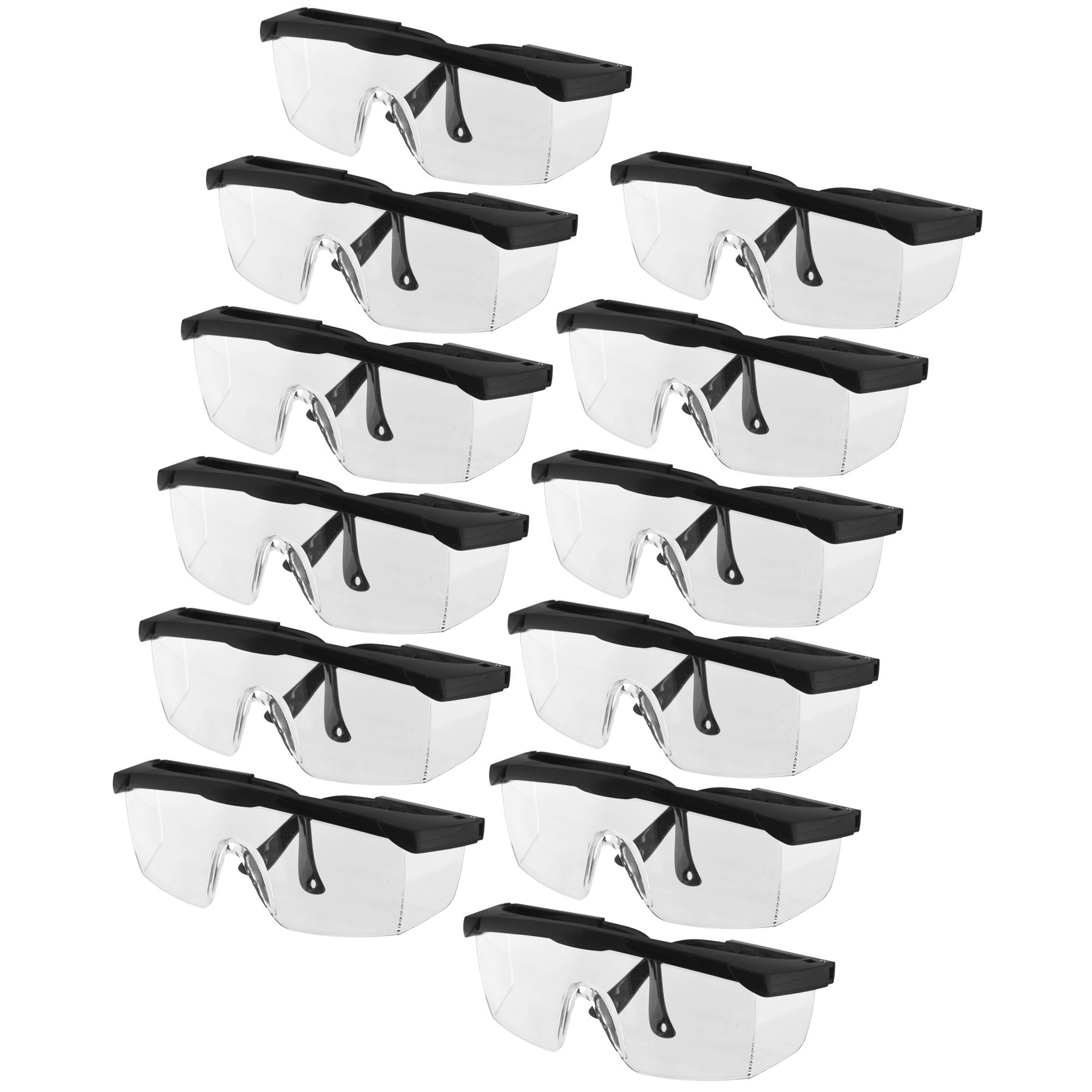 12 Pairs of Adjustable Safety Glasses Specs Safety Eye Protection Bergen