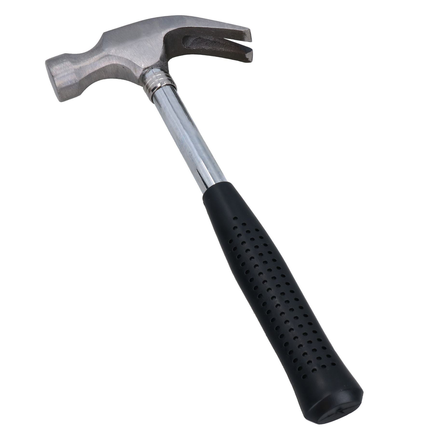 Mini marteau à griffes de 8 oz avec manche tubulaire en caoutchouc pour retirer les vis et les clous de 10 po de long