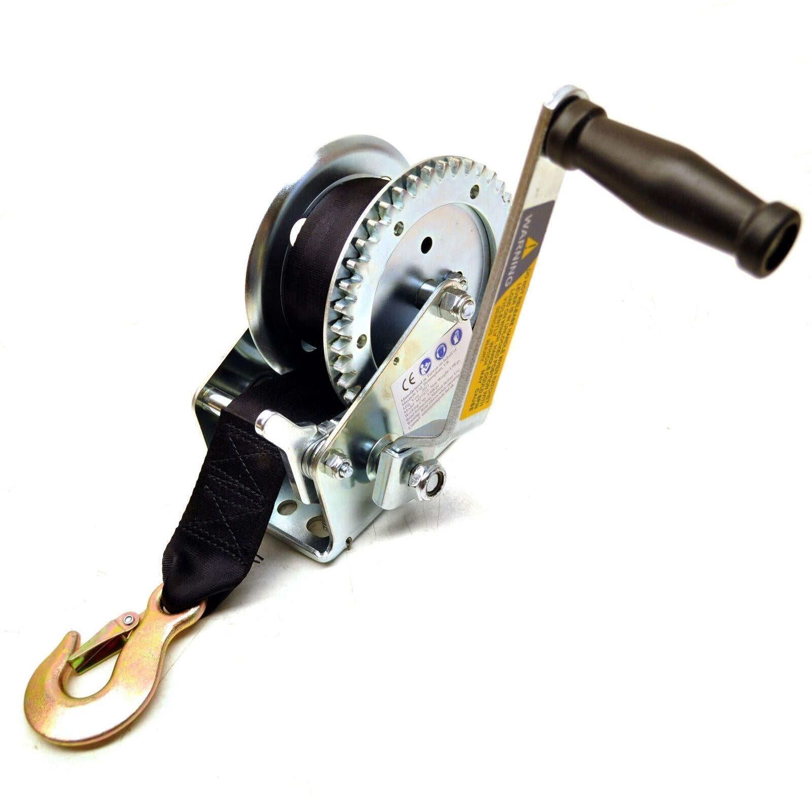 Boat Trailer Strap Hand Winch Heavy Duty 4.5m to 6m Strap 3:1 or 4:1 Ratio