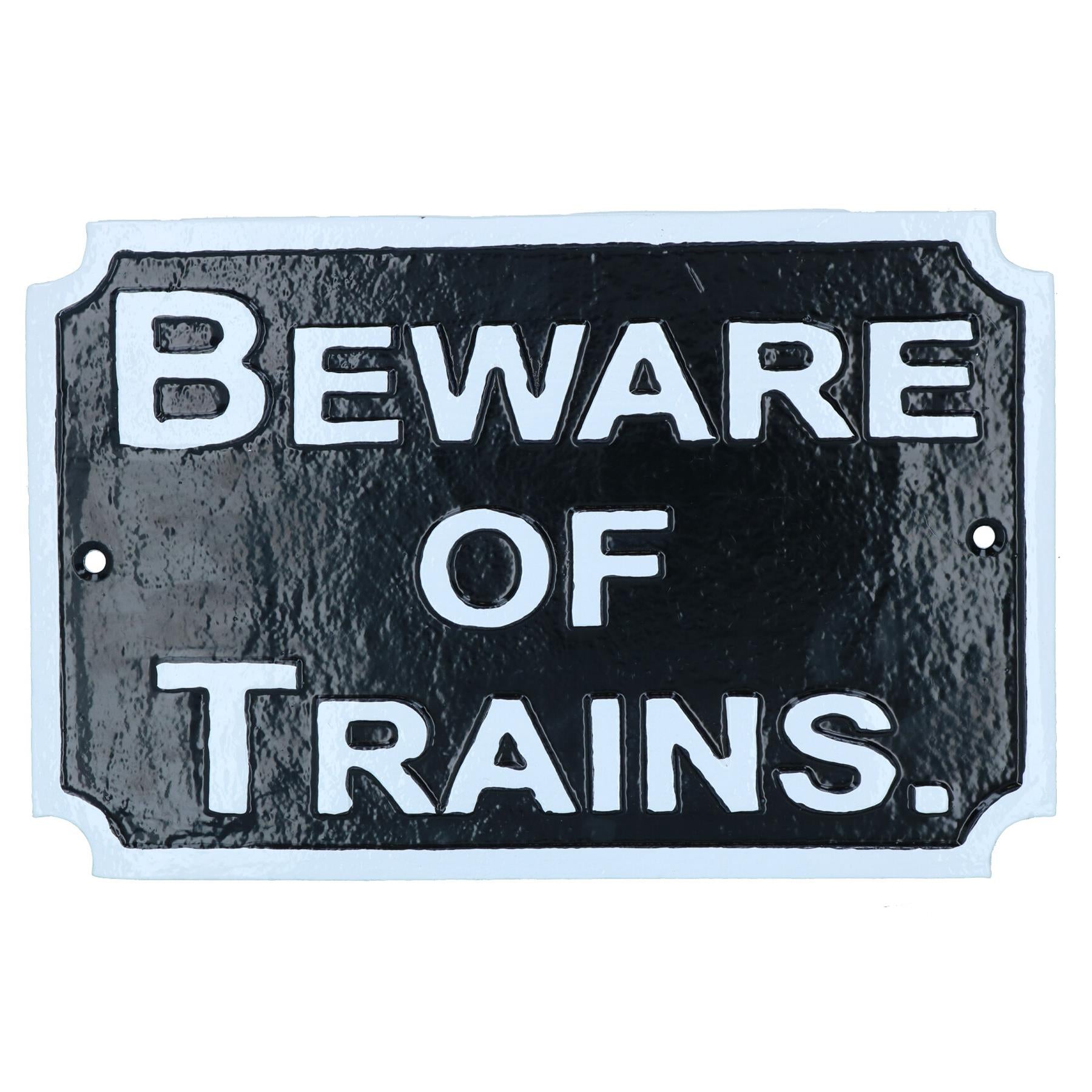 Attention Train Plaque de chemin de fer en fonte Porte Mur Maison Clôture Portail Jardin