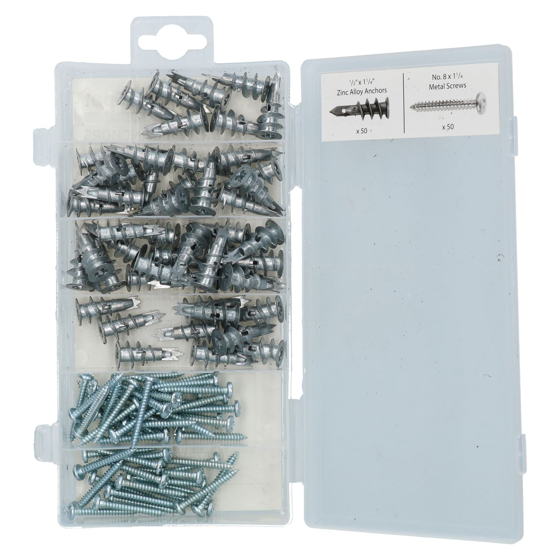 Plasterboard Dry Wall Speed Rawl Plugs + Metal Screws Fixings Fasteners 100pc