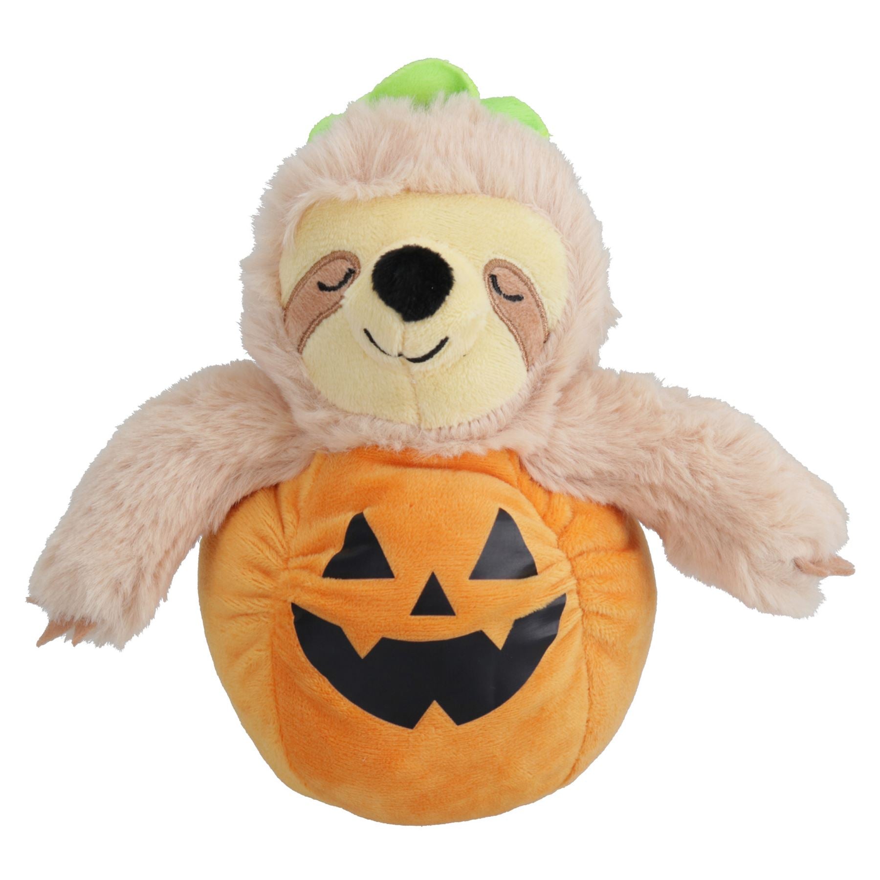 Hundewelpen Kleines Halloween-Geschenk Plüsch Komfort Quietschendes Faultier Kürbis Spielzeug