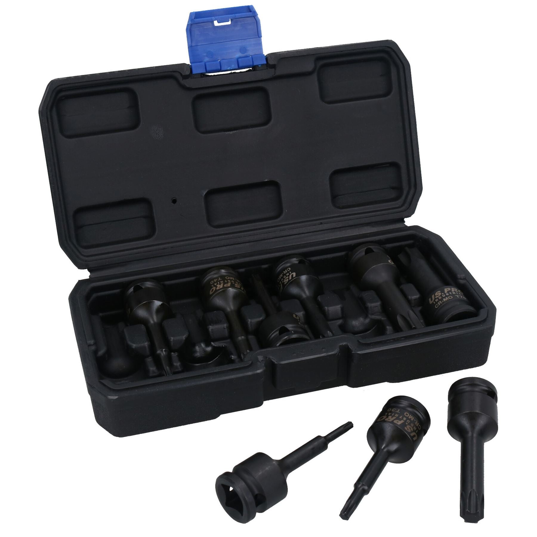 1/2"-Antrieb, tiefe Schlag-Torx-Stern-Steckschlüsseleinsätze, männlich, T20 – T70, 9-teiliger Satz