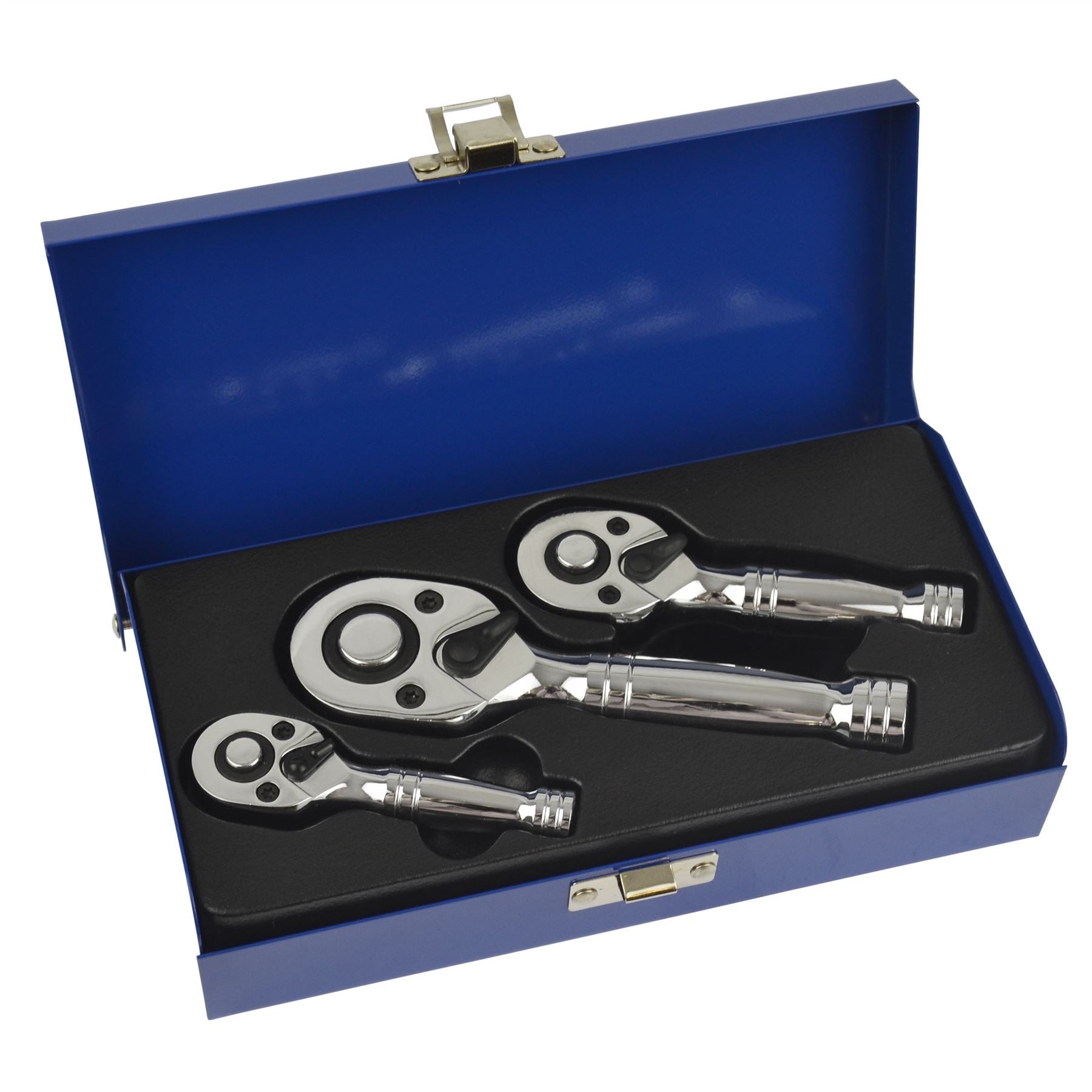 Clé à cliquet courte 1/4" 3/8" 1/2" 72 dents à dégagement rapide TE769