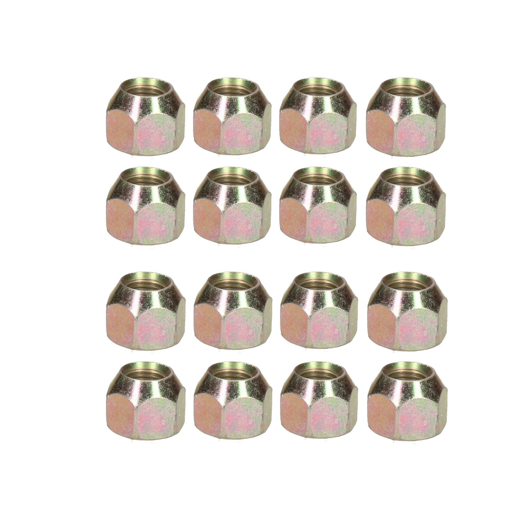Pack of 16 3/8" UNF Conical Wheel Nuts Nut For Trailer Suspension Hubs Trailers