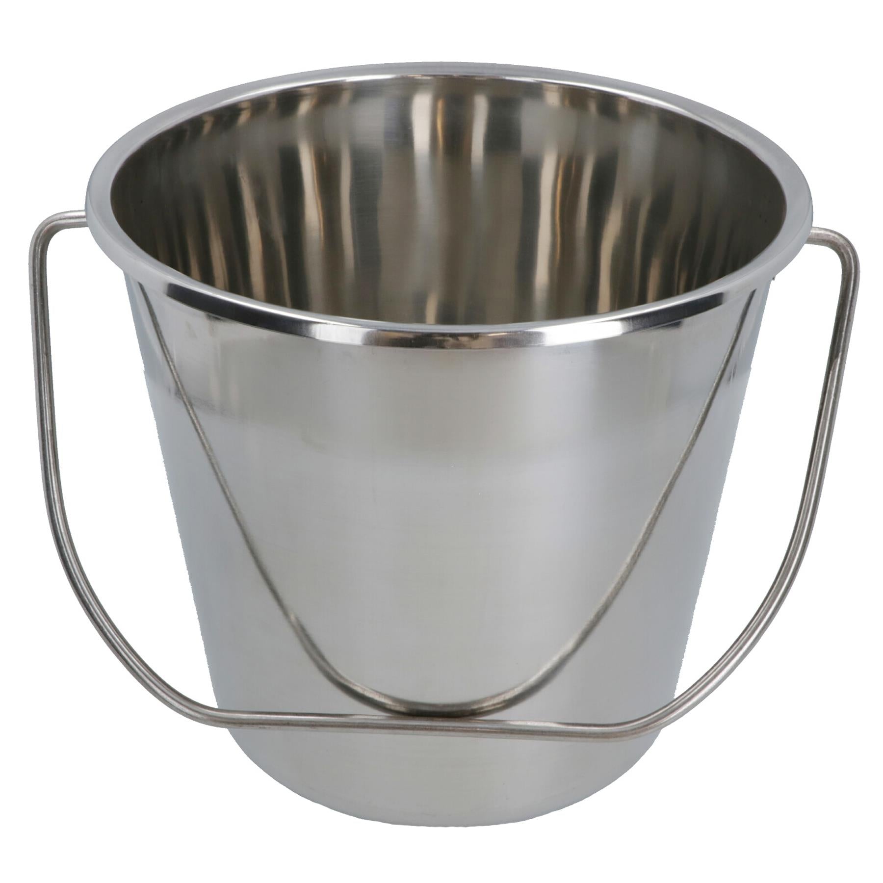 12L Stainless Steel Metal Bucket Pail Water Carrier Greenhouse Garden Plant BBQ