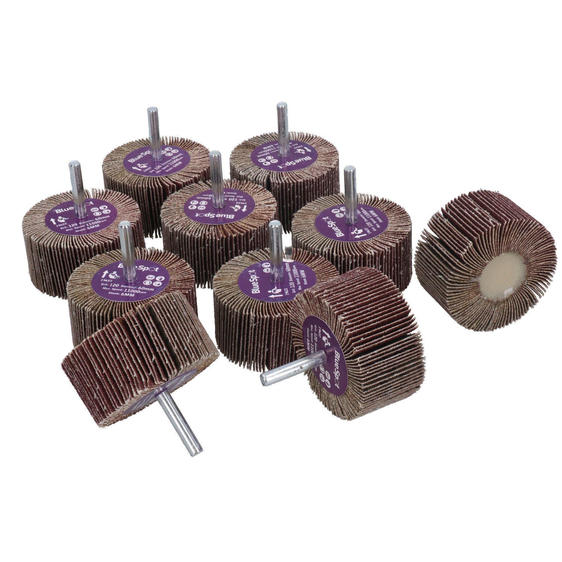 60mm Fächerschleifscheibe Schleifteller für Bohrmaschinen 6mm Schaft
