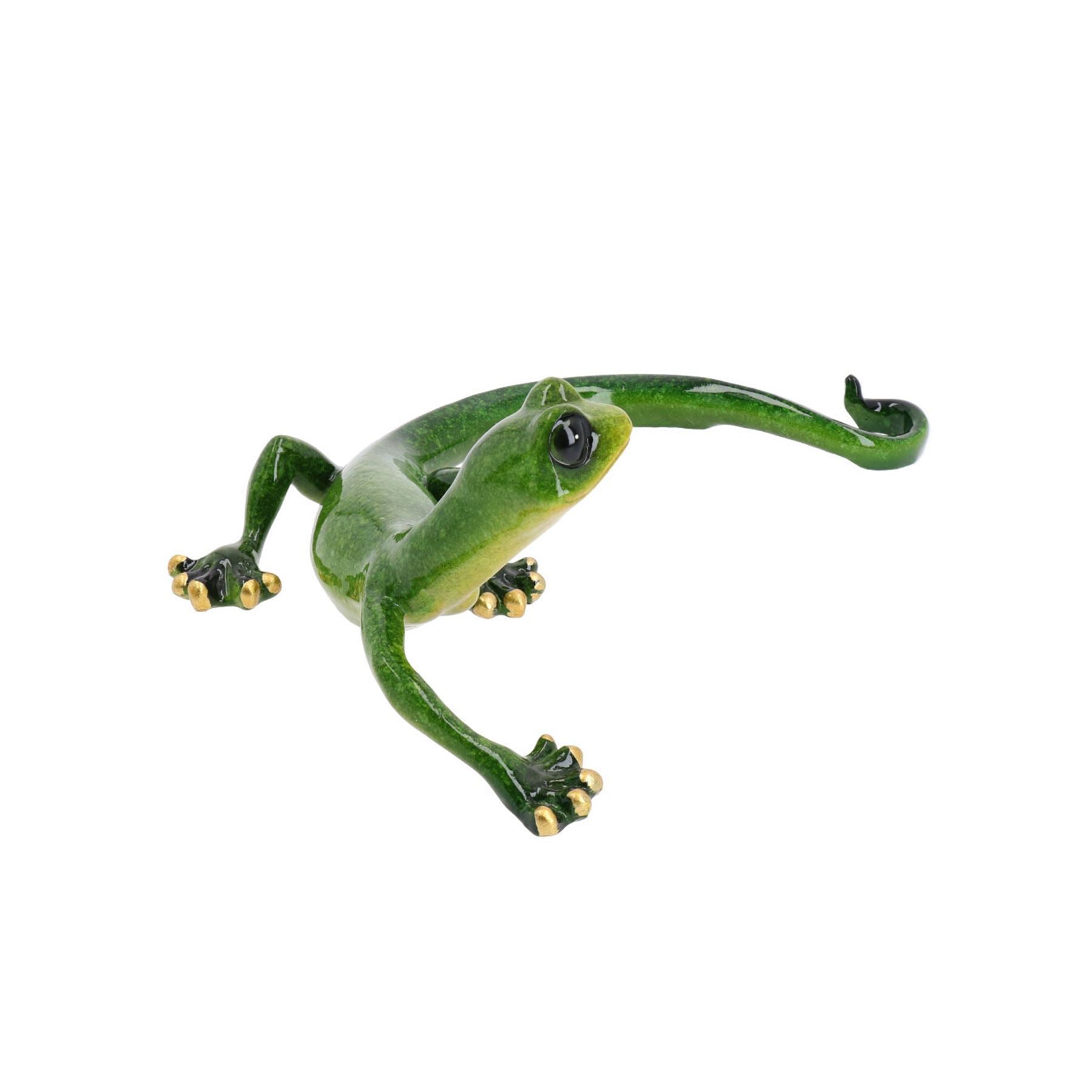 Green Speckled Gecko Lizard Resin Wall Shed Sculpture Statue House Medium