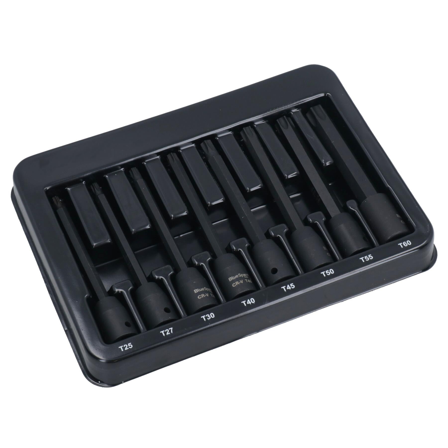 Extra lange Torx-Steckschlüsseleinsätze mit Stern-Schlagschrauber, T25 – T60, 110 mm, 8-teiliger Satz