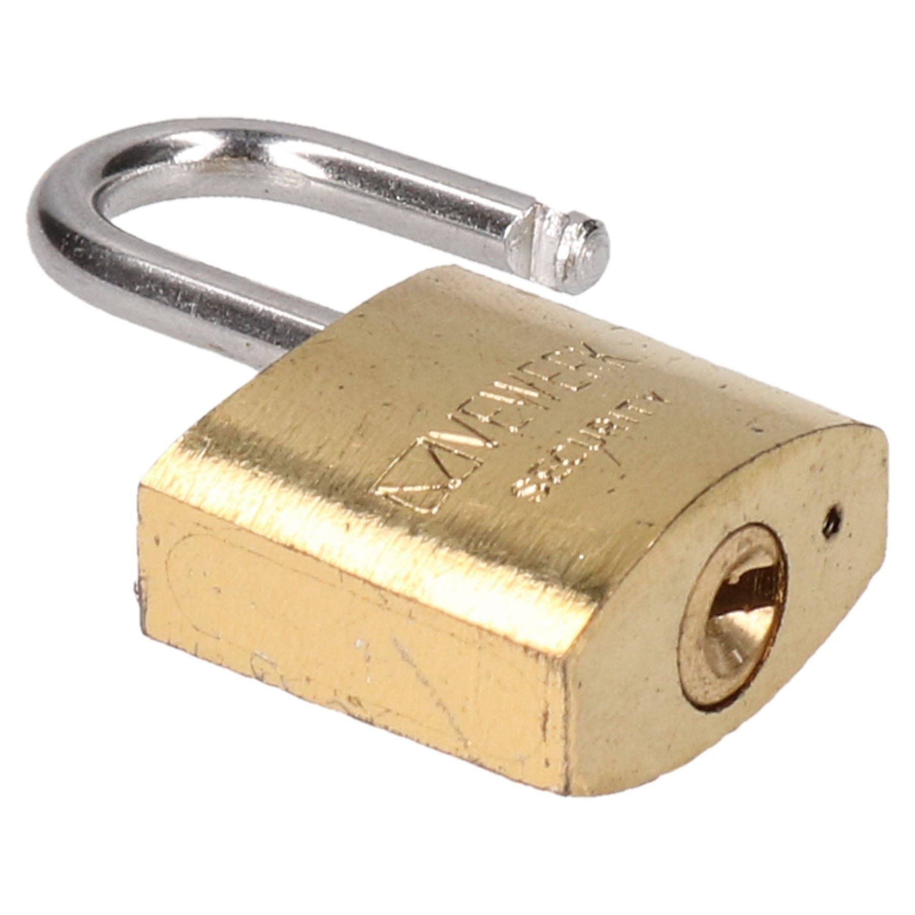 12 x 20mm Shackle Brass Padlock / Security / Lock Gate Door Shed AT002