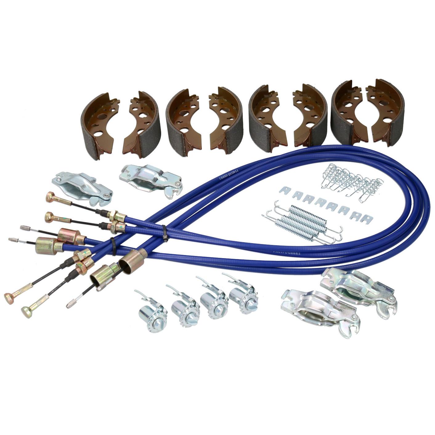 Kit de remise à neuf de mâchoires et de câbles de frein pour remorque Indespension Goods GL27106 GL27126