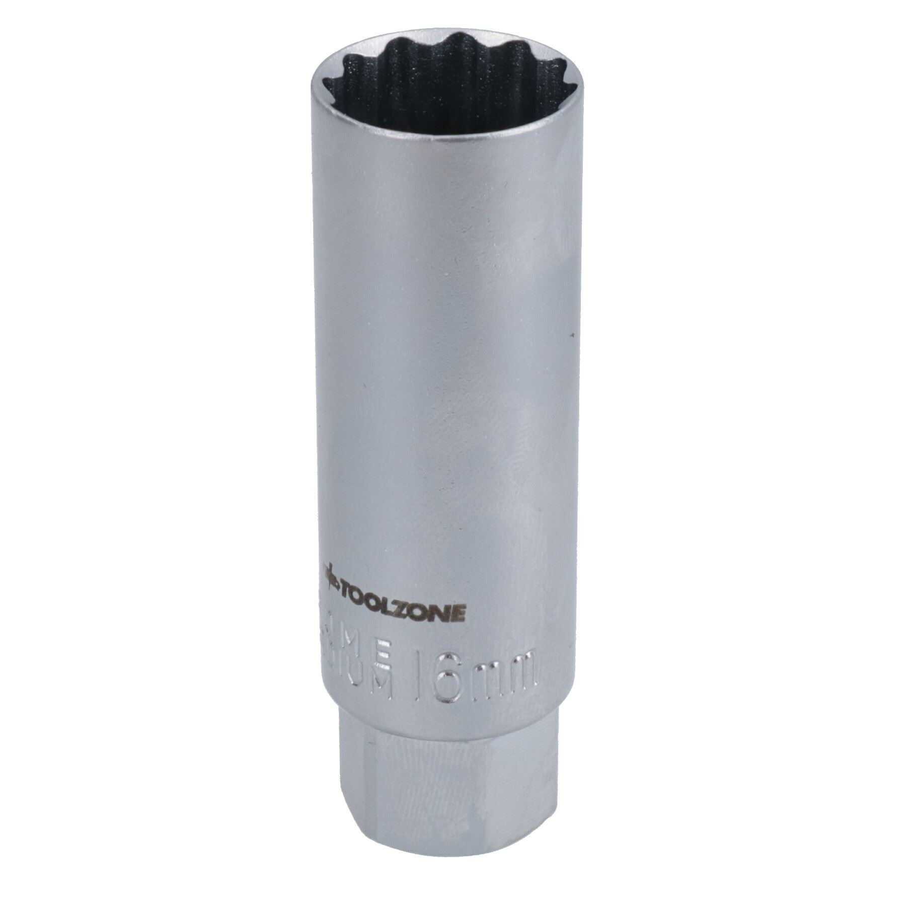 Metrische, dünnwandige Zündkerzenstecker 14 mm, 16 mm + 18 mm, 12-kant, Doppelsechskant, 3-tlg.