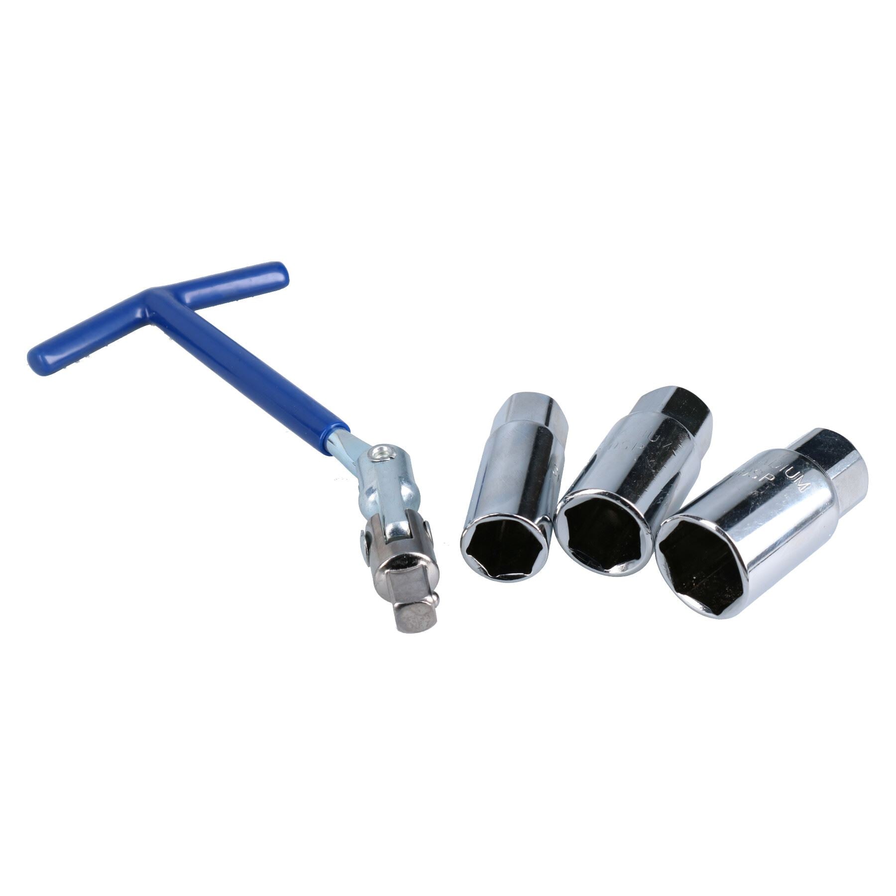 Kit d'installation et de retrait de douilles de bougie d'allumage Flexi T Bar + douilles 16 18 21 mm 4 pièces