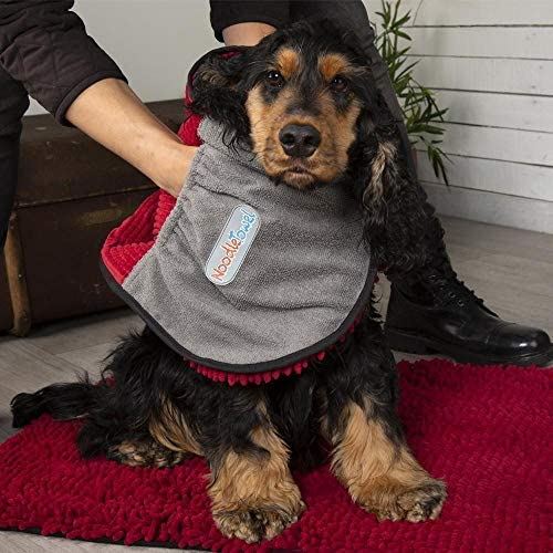 1 Super saugfähiges, burgunderfarbenes Mikrofaser-Nudelhandtuch für Hunde und Katzen, schnelltrocknend