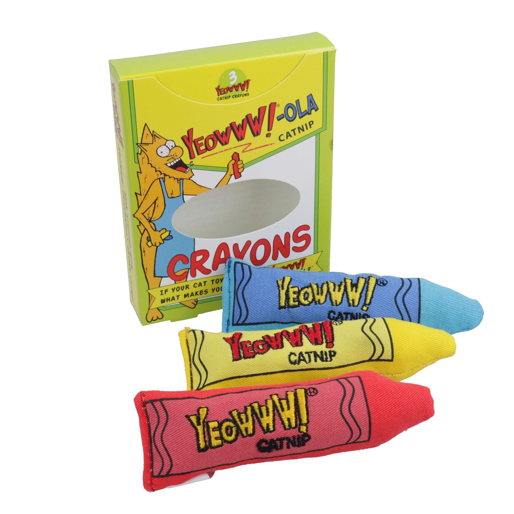 3er-Pack Yeow Interaktive Katzenminze für Kätzchen, Buntstifte mit Katzenminze, Katzenspielzeug, Spielspielzeug, Katzengeschenk
