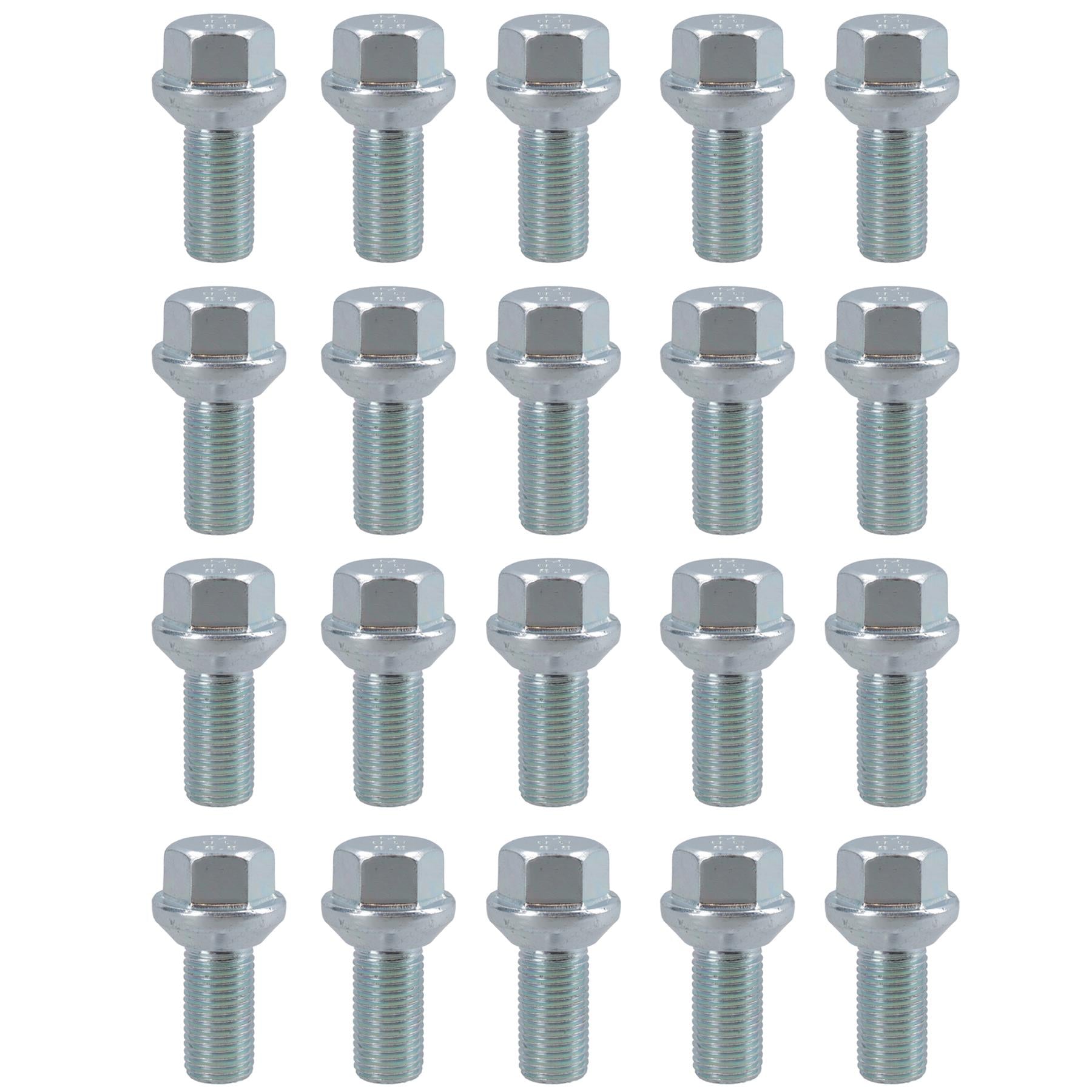 20er Pack M14 x 1,5 Anhängerrad konische Bolzen Ifor Williams Indespension Knott