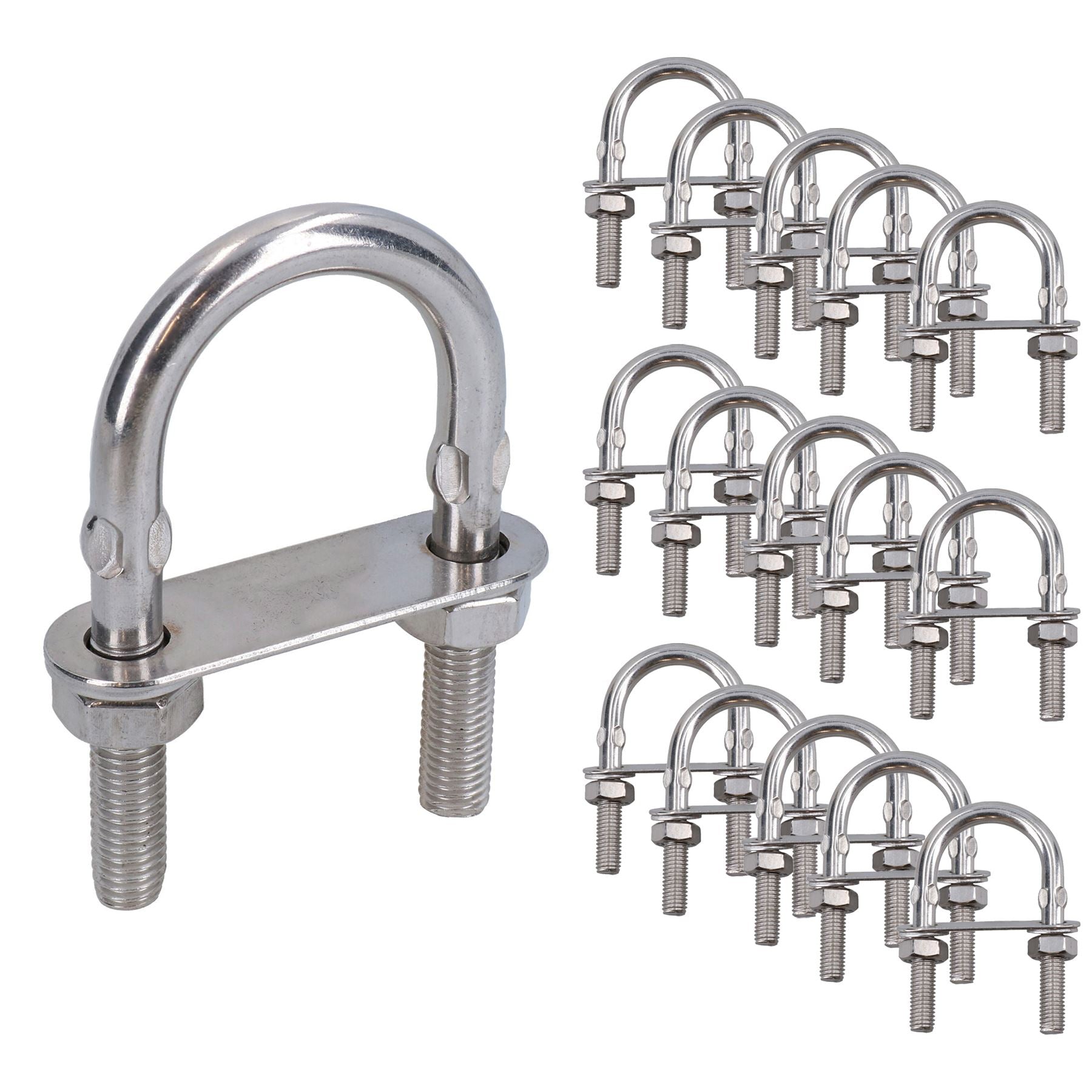 Boulons en U / Boulons en N M10 40 mm x 82 mm en acier inoxydable de qualité marine pour remorque de bateau