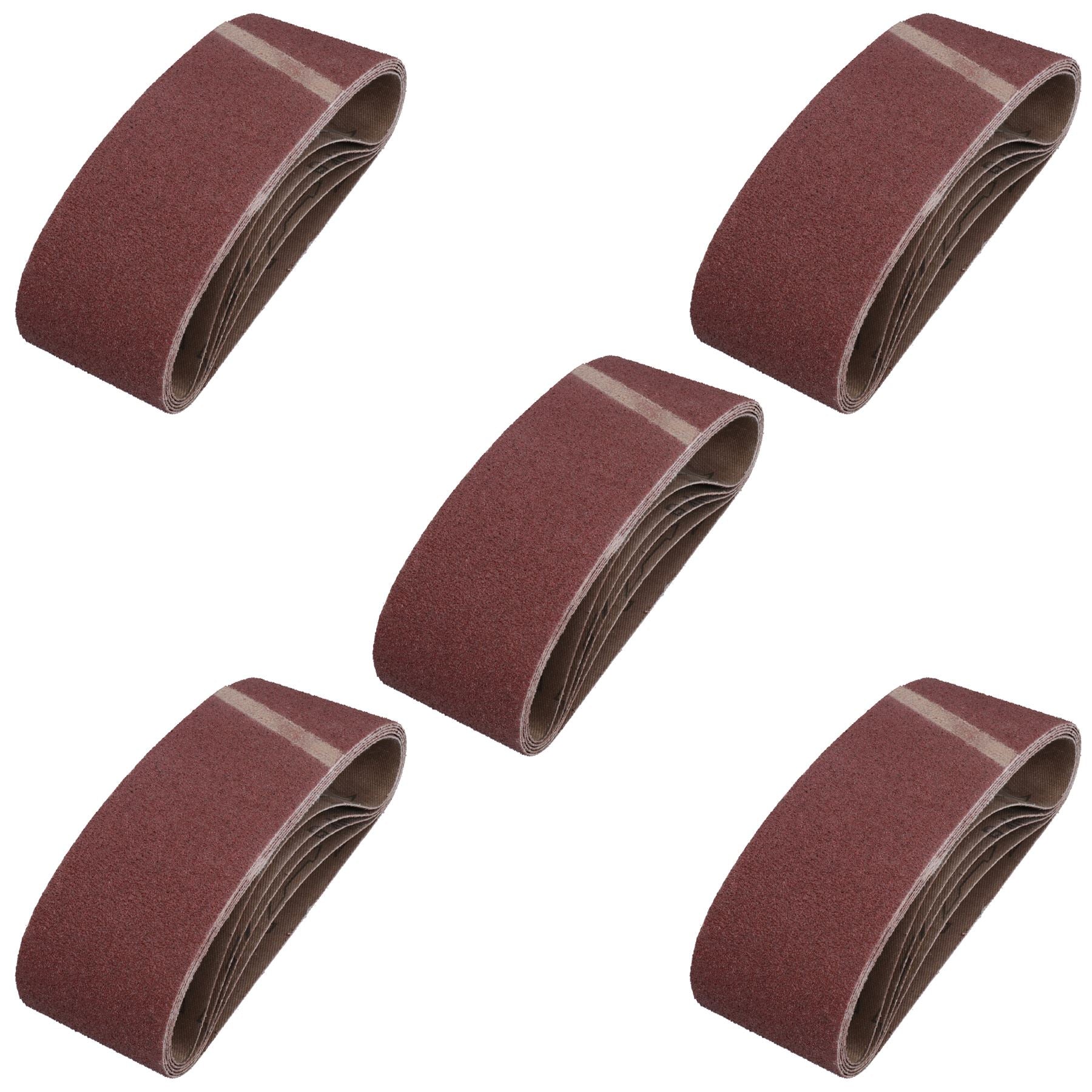 Disques abrasifs pour ponceuse à bande, grain mixte 40, 60, 80, 120, 75 mm x 457 mm