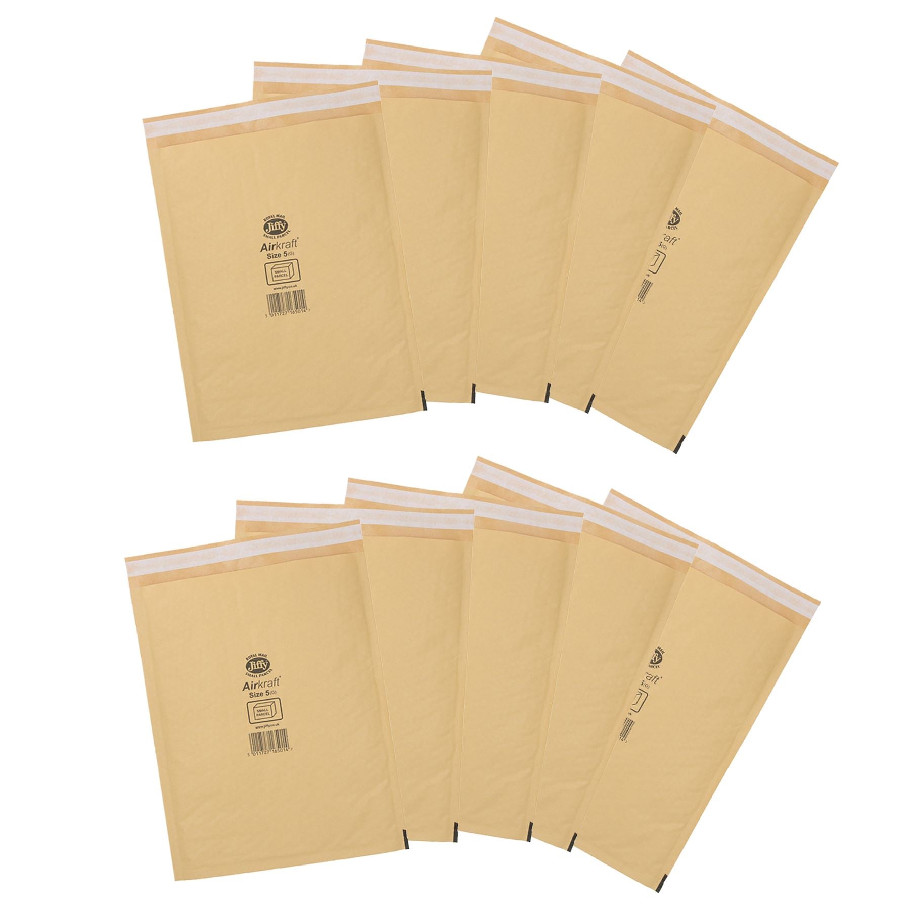 10er-Packung Luftpolstertaschen aus echtem Gold, gepolsterte Luftpolstertaschen, Umschläge, Größe 5