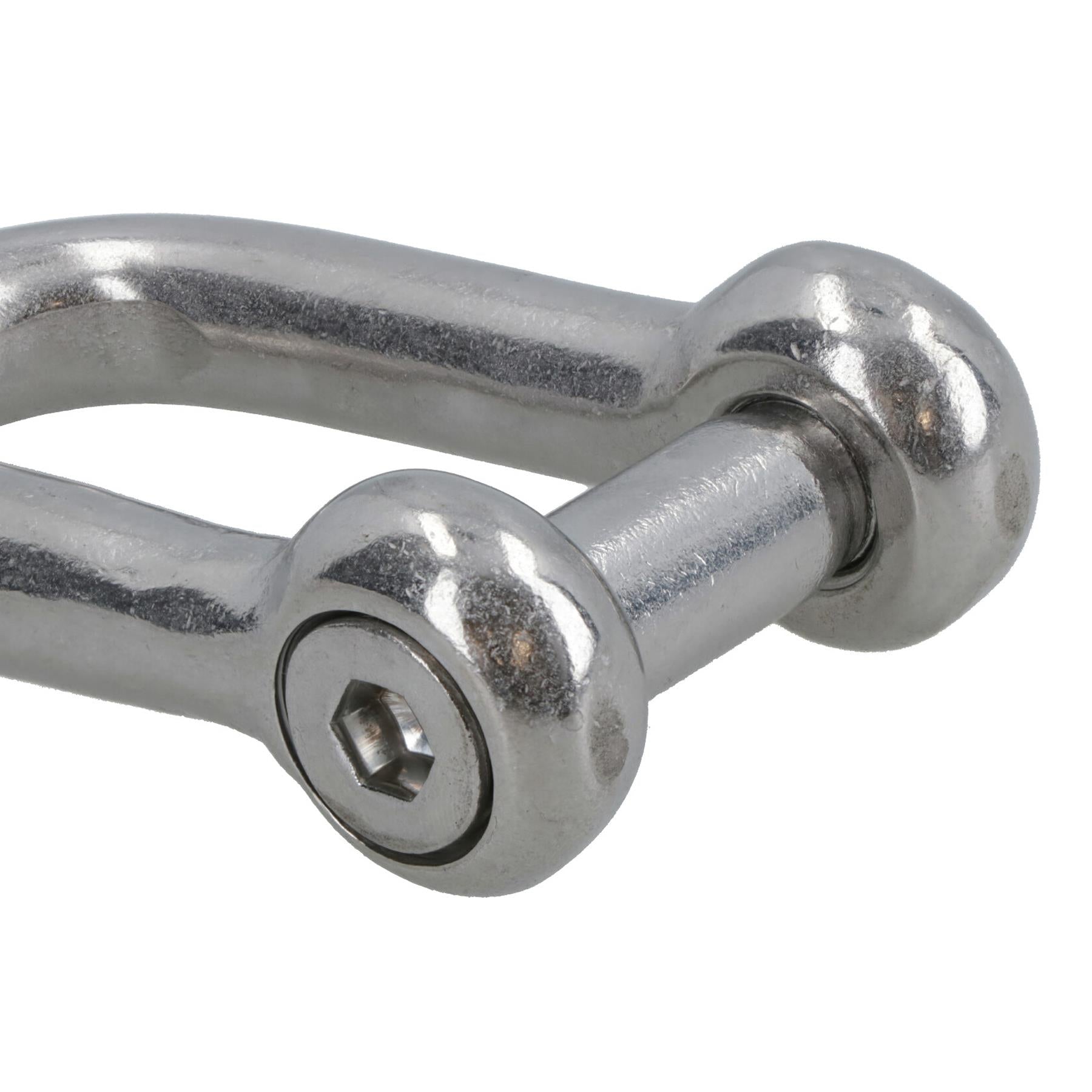 Countersunk Pin Dee Shackle 12mm Hex Socket Rigging Link Stainless Steel 316