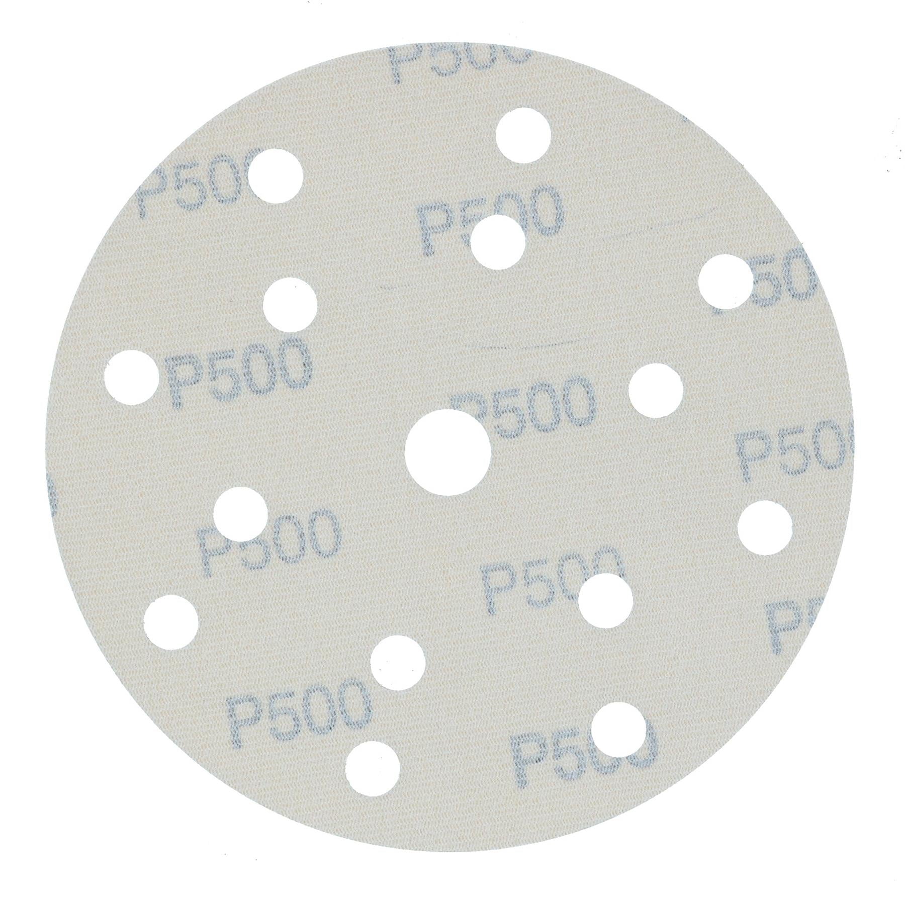 150 mm Schleifscheiben Aluminiumoxid Schleifmittel 500 Körnung 15 Loch Haken + Schlaufe