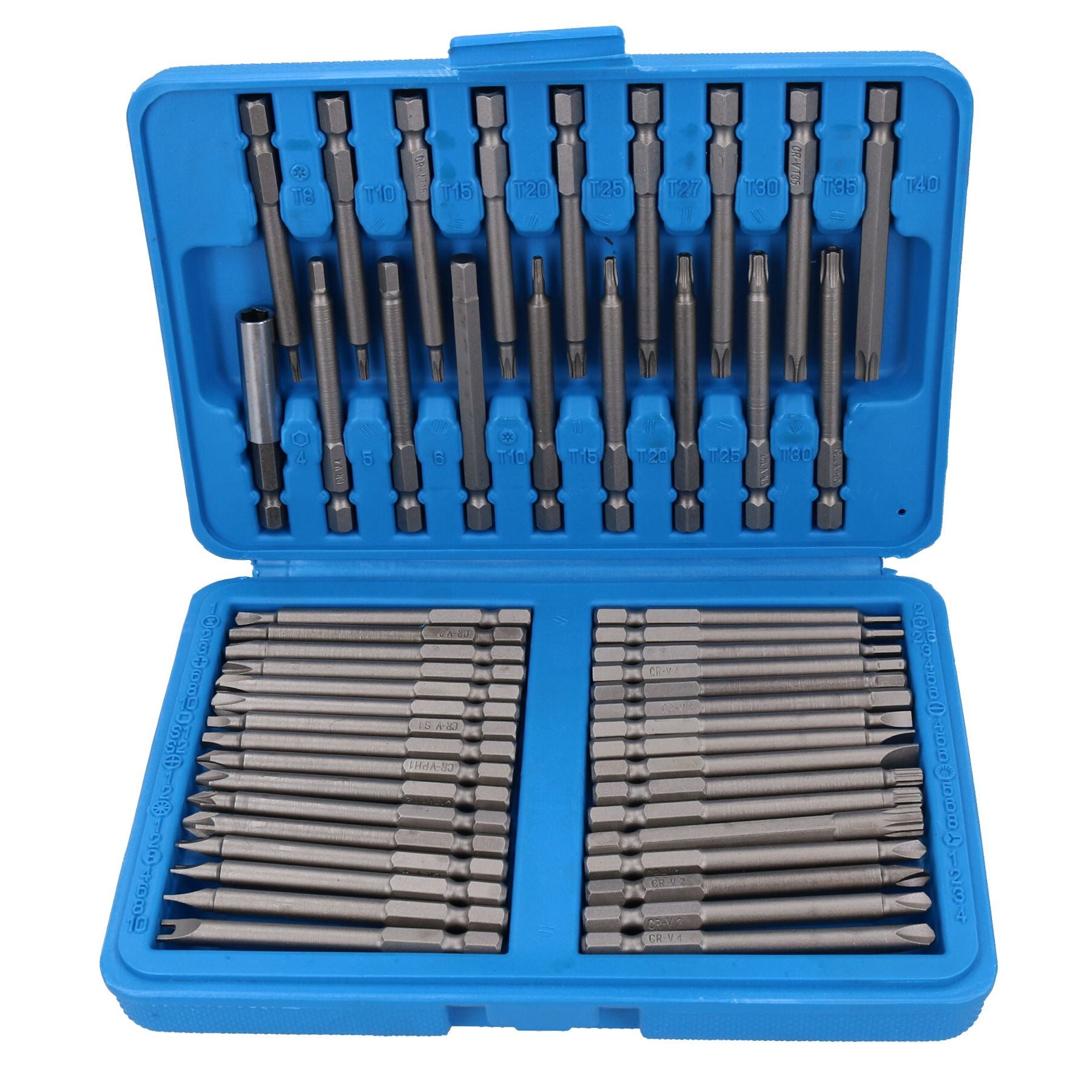 Embouts de tournevis Torx / PZ / PH / Spline hexagonal plat extra long Sécurité 50 pièces AT822