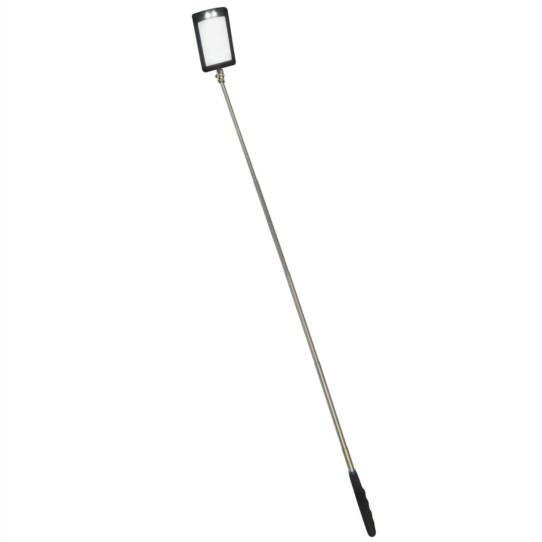 Miroir d'inspection télescopique extensible pivotant 2 LED lampe torche 50 x 70 mm