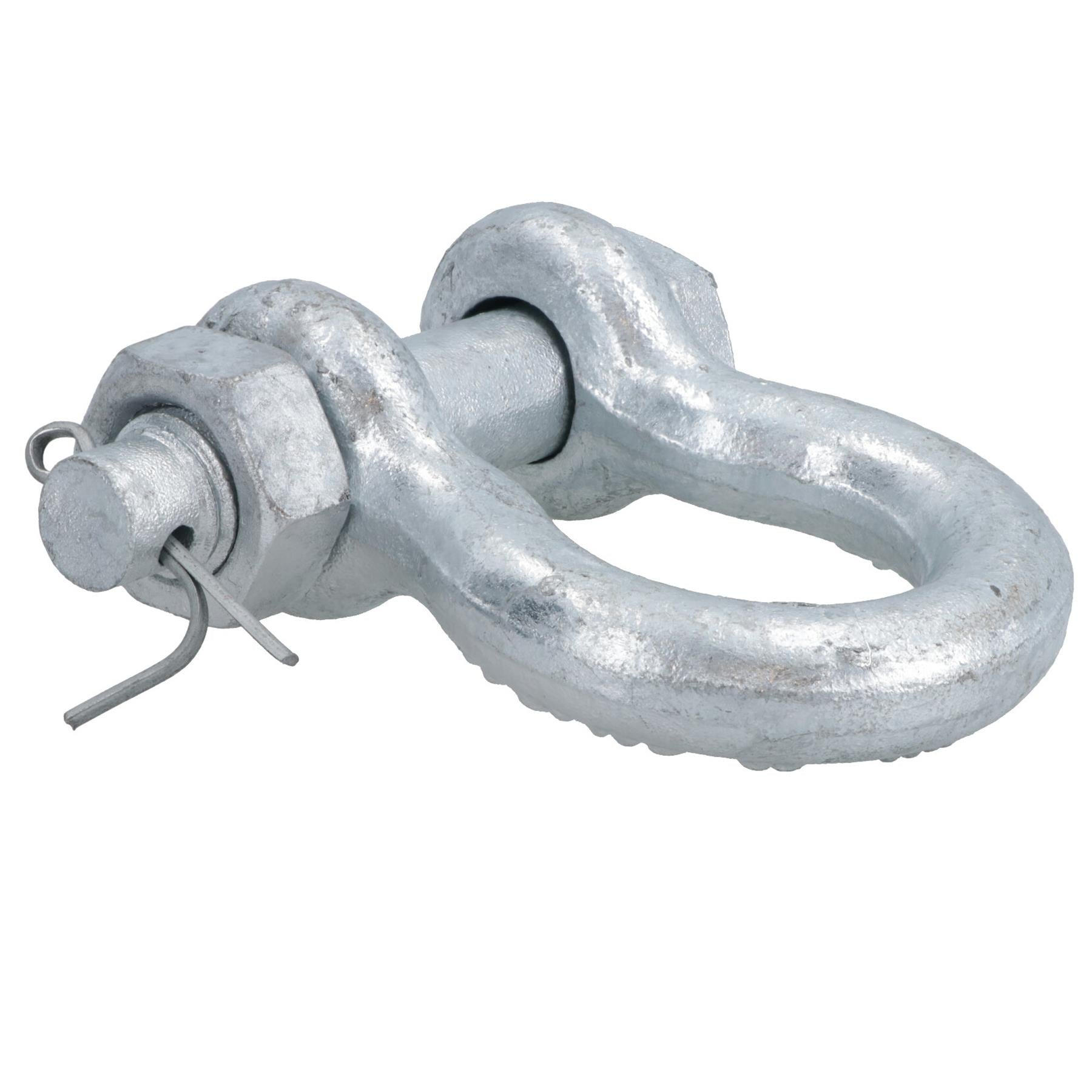 Galvanised Bow Shackle Safety Pin 7/16in (11mm) 1.5T to US Fed Spec