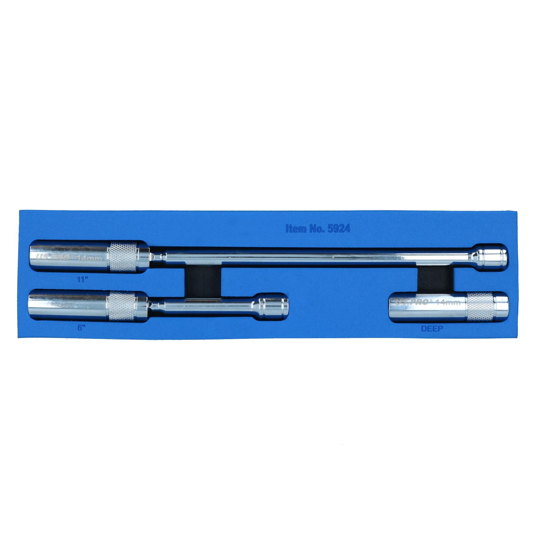 Douilles magnétiques à paroi mince pour bougies d'allumage de 14 mm avec pivot à 360 degrés, 3 pièces
