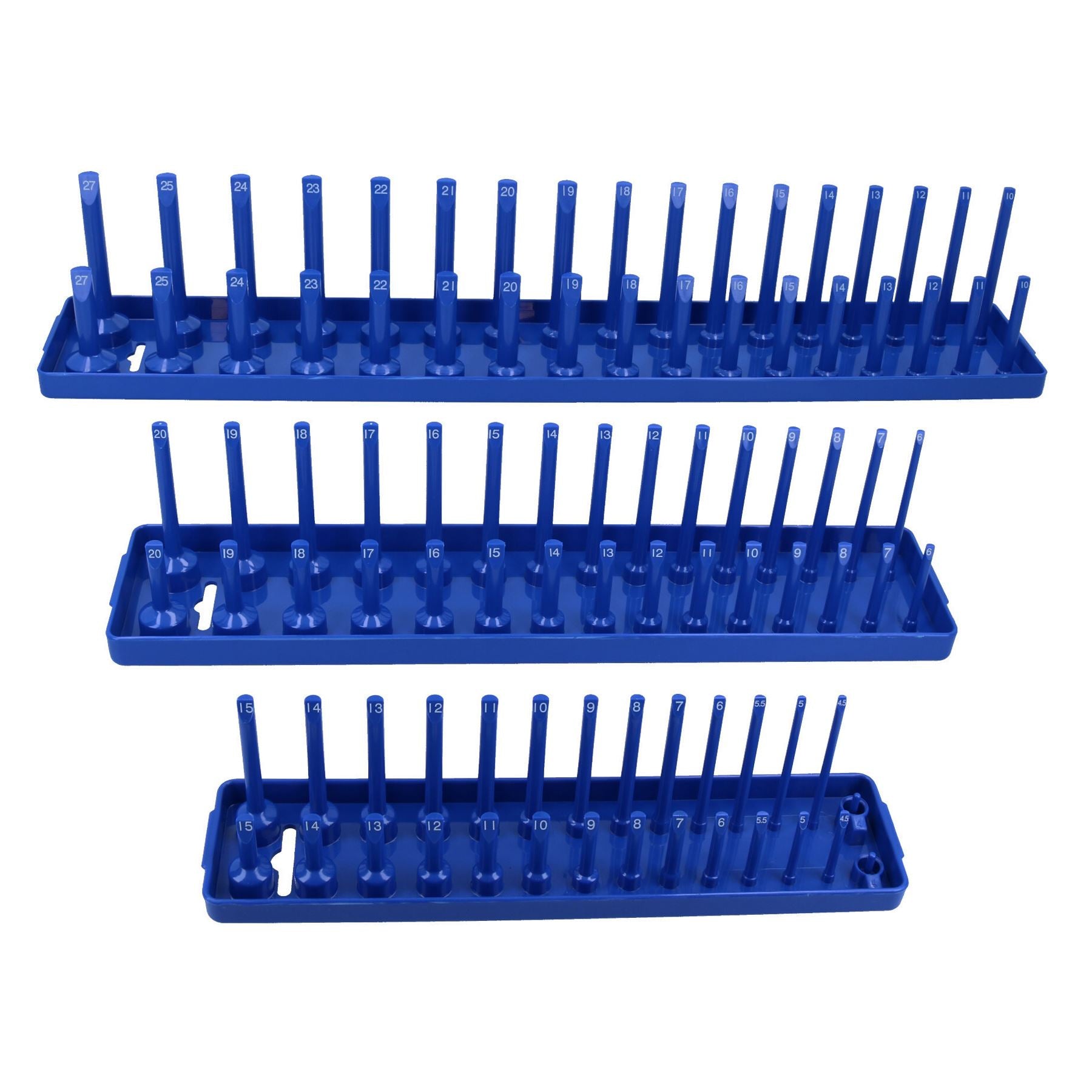 Support de plateau à douilles pour douilles profondes peu profondes métriques 1/4", 3/8", 1/2" AT348
