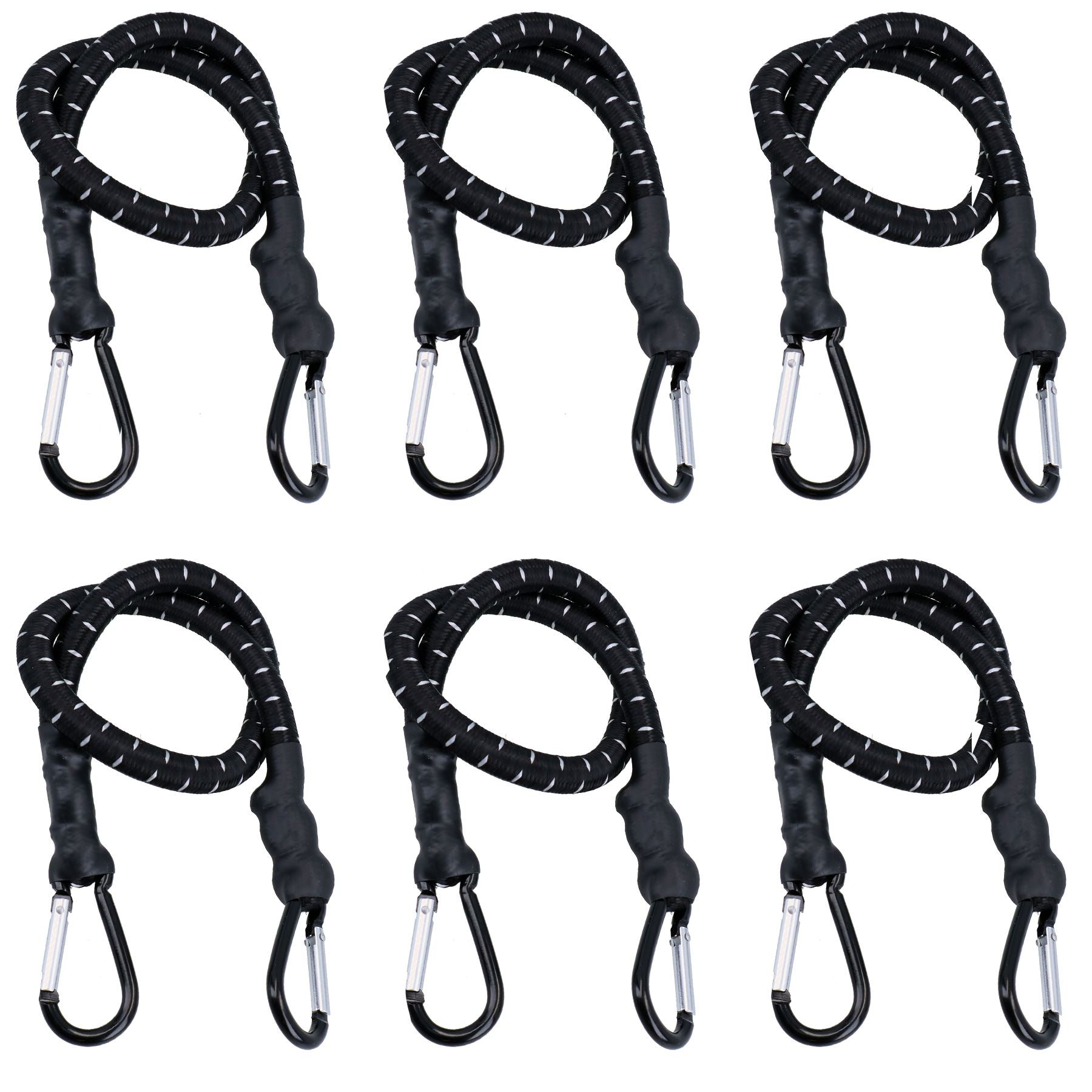 Sangle élastique de 24 po avec mousquetons en métal et support de fixation pour attache