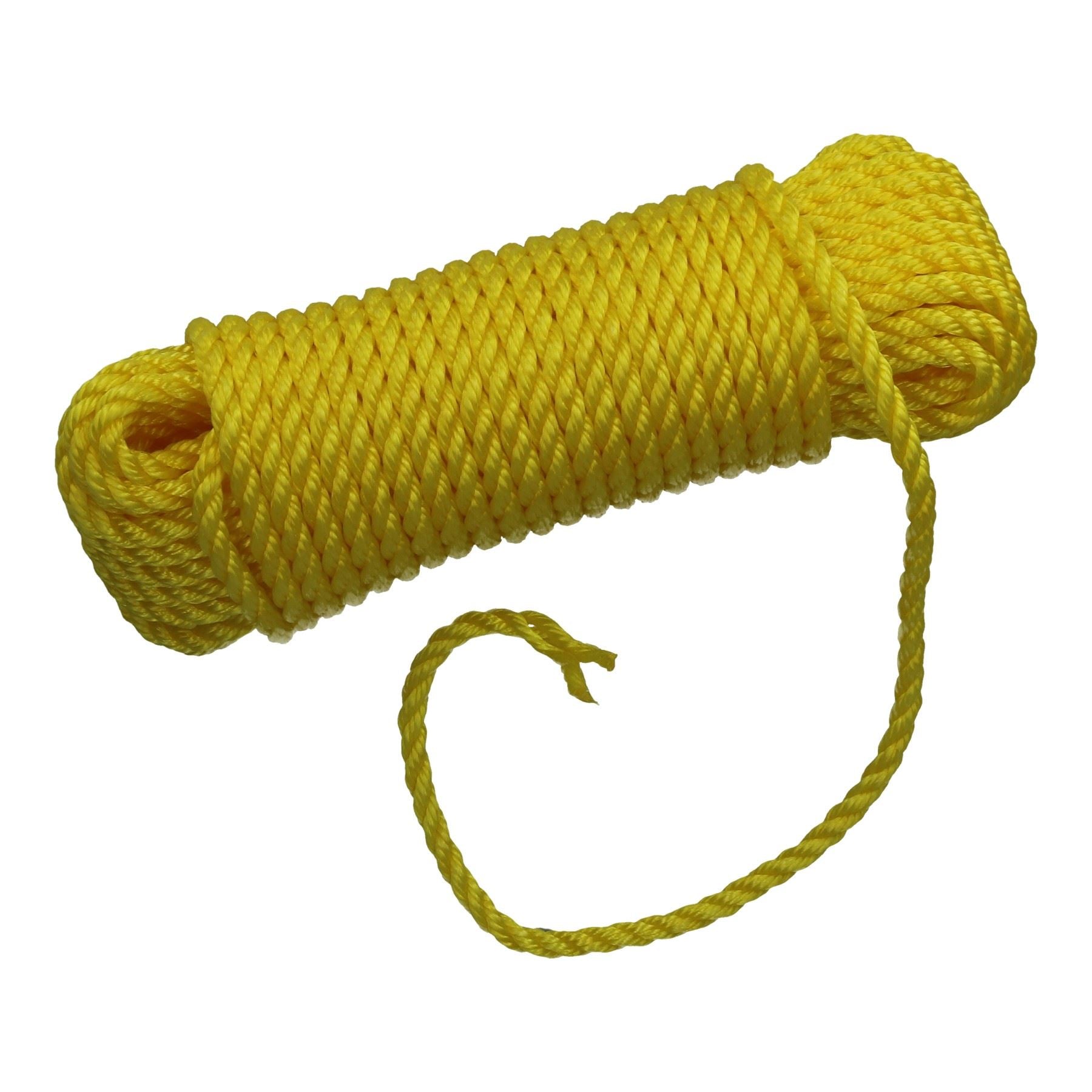 10 mm x 20 m Mehrzweck-Nutzseil aus Polypropylen mit hoher Sichtbarkeit