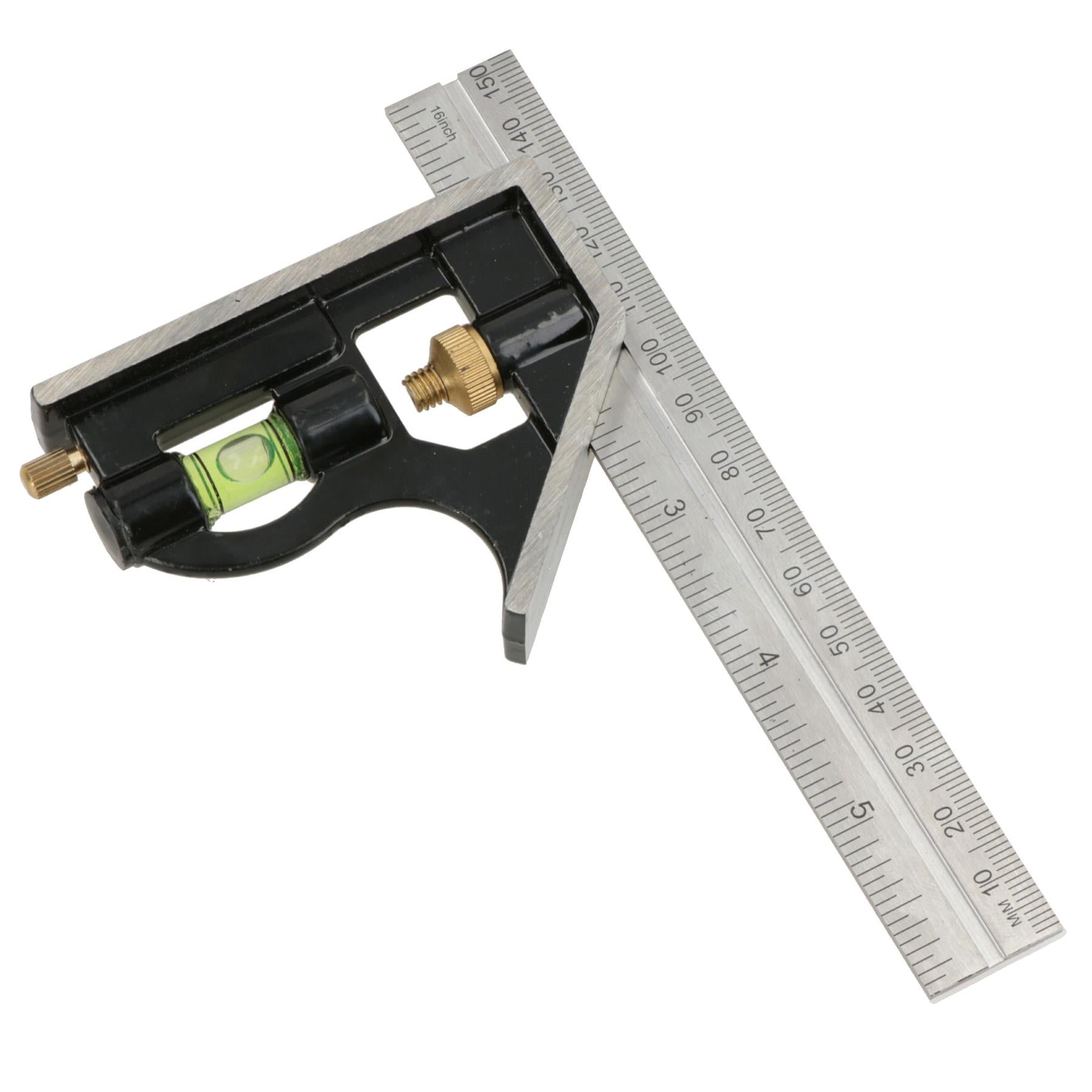 6 Inch / 150mm Combination Engineers Set Square + Spirit Level Fully Adjustable