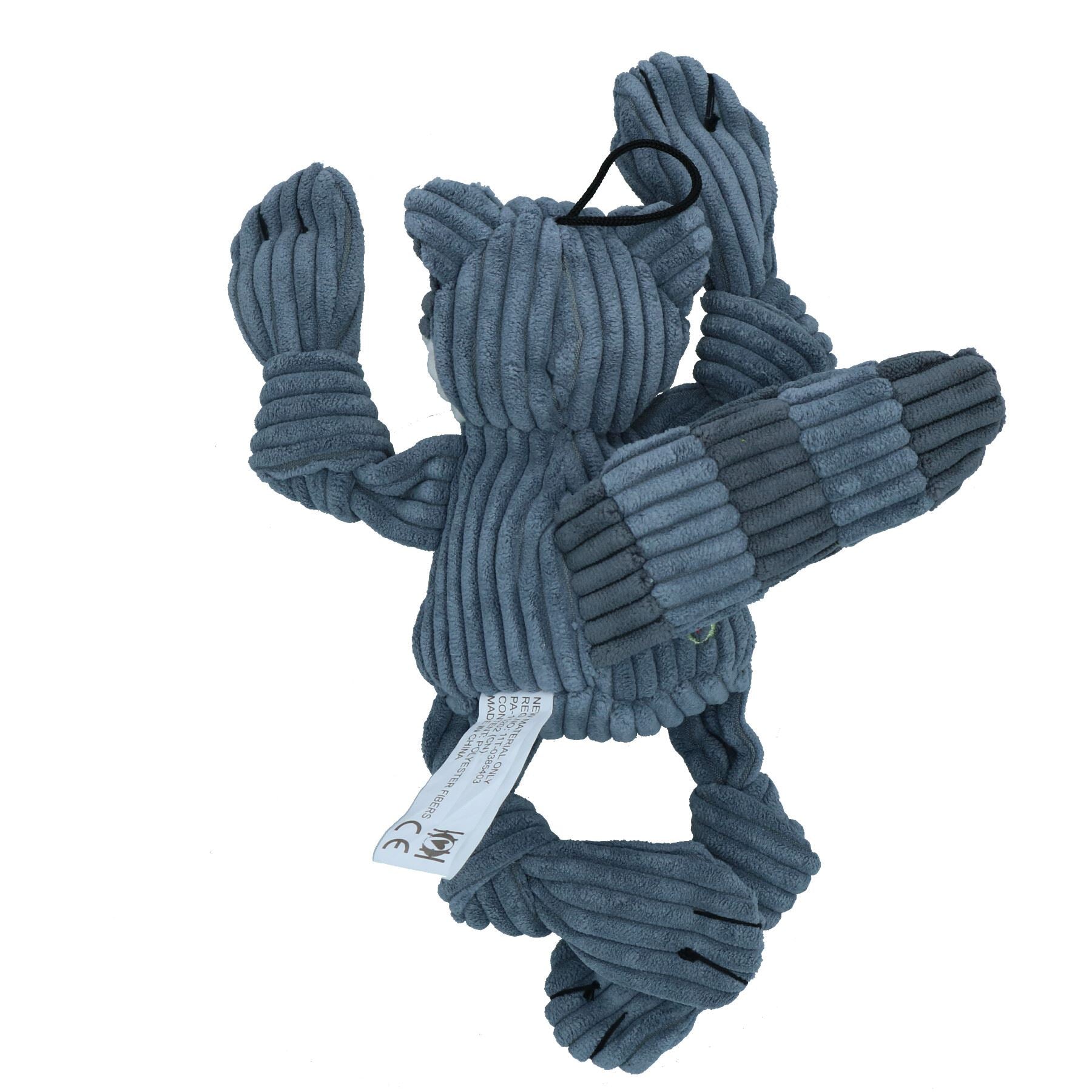 Kleines Waschbär-Knottie-Plüsch-langlebiges, multifunktionales, quietschendes Hundewelpenspielzeug, 6 x 12 x 22 cm