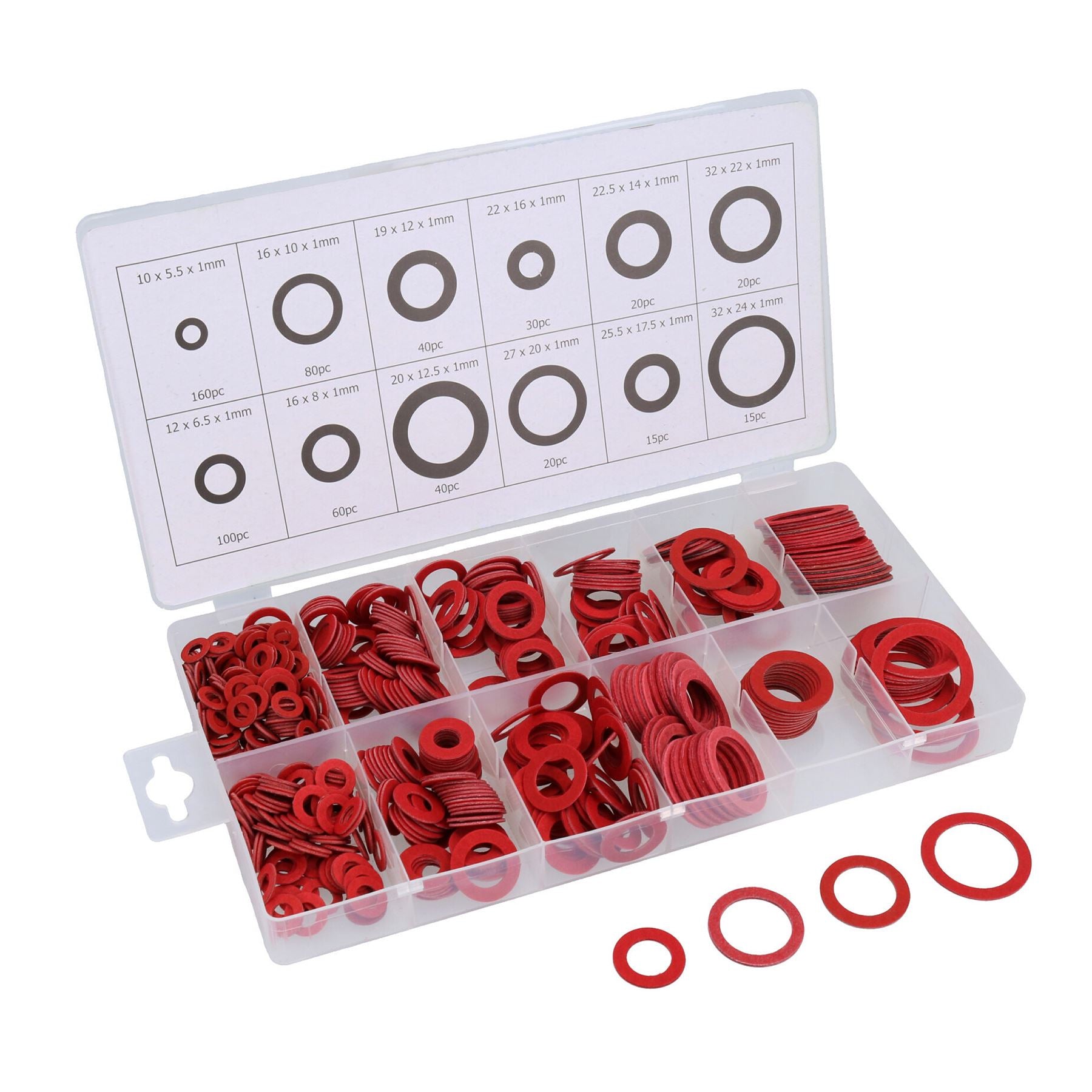 600pc Fibre Sealing Washer Assortment Set Sealing Washers Metric Sizes