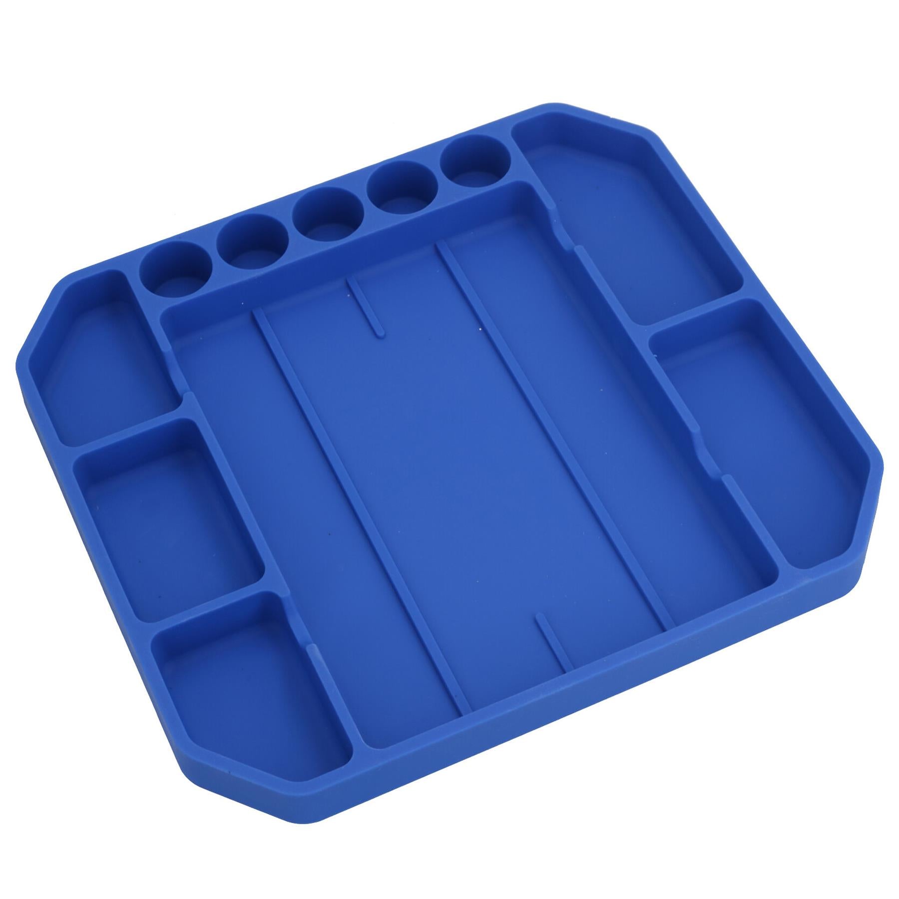 Lot de 3 plateaux à outils antidérapants et flexibles, compartiments pour boîte à outils, résistants à l'huile