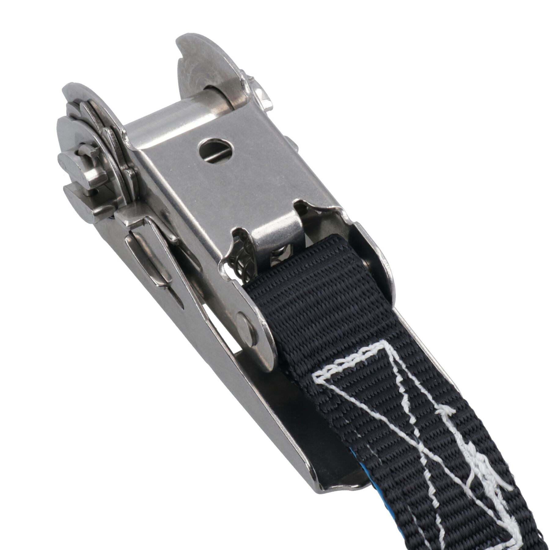 Sangle à cliquet en acier inoxydable 316 pour remorque de bateau, 6 m, 25 mm, qualité marine, nervure, jetski