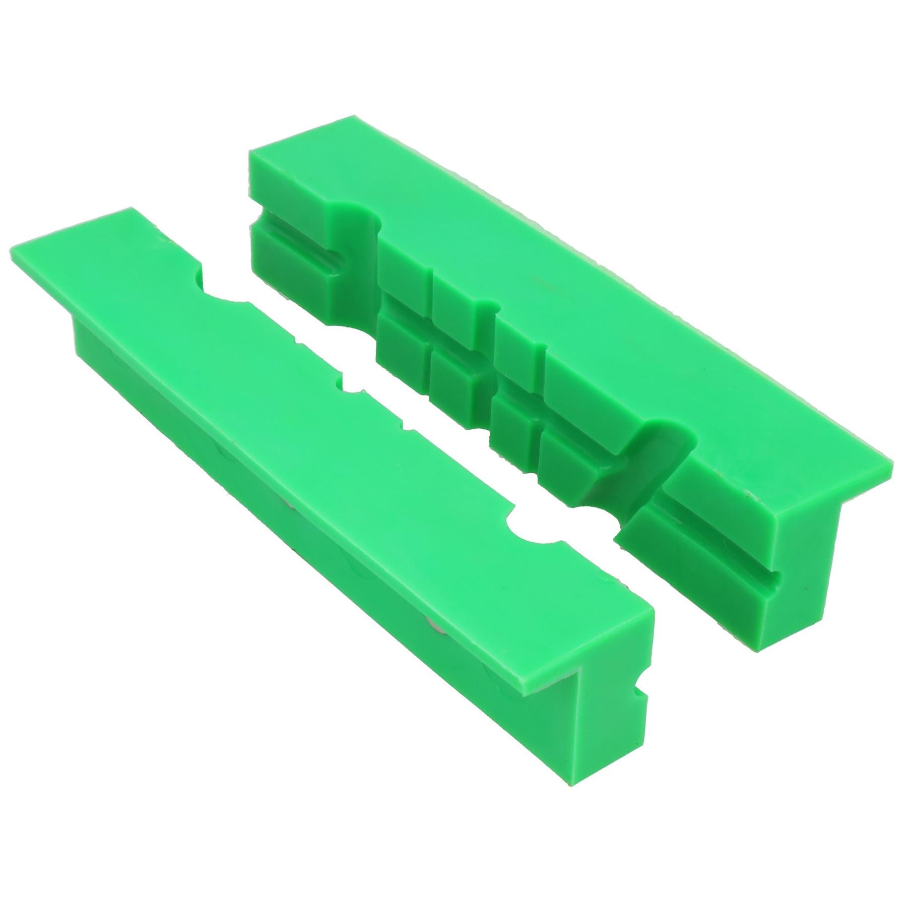 Coussinets de mâchoires souples magnétiques multi-rainures de 6 po pour étau d'établi, non marquants, verts