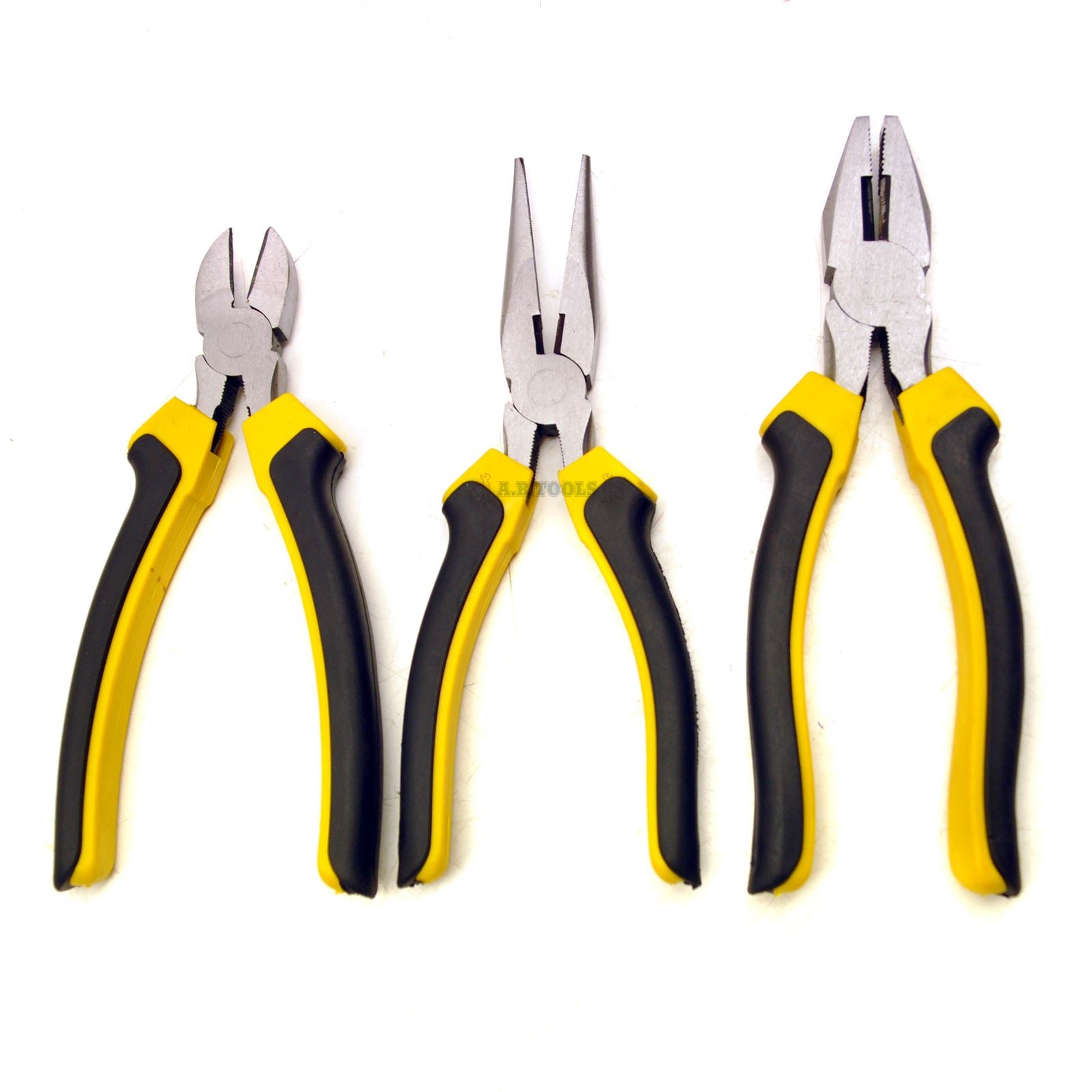 3-teiliger Zangensatz mit gepolstertem Griff (Kombizange / Spitzzange / Blechschere) TE540