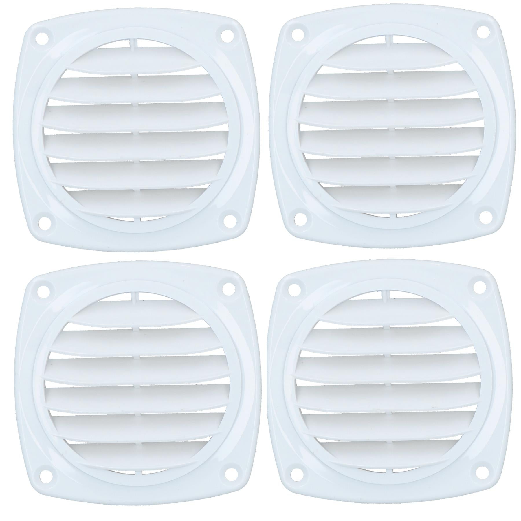 4pk Louvre Air Vent High Grade Ventilator Grill 82mm Boat Caravan Motorhome