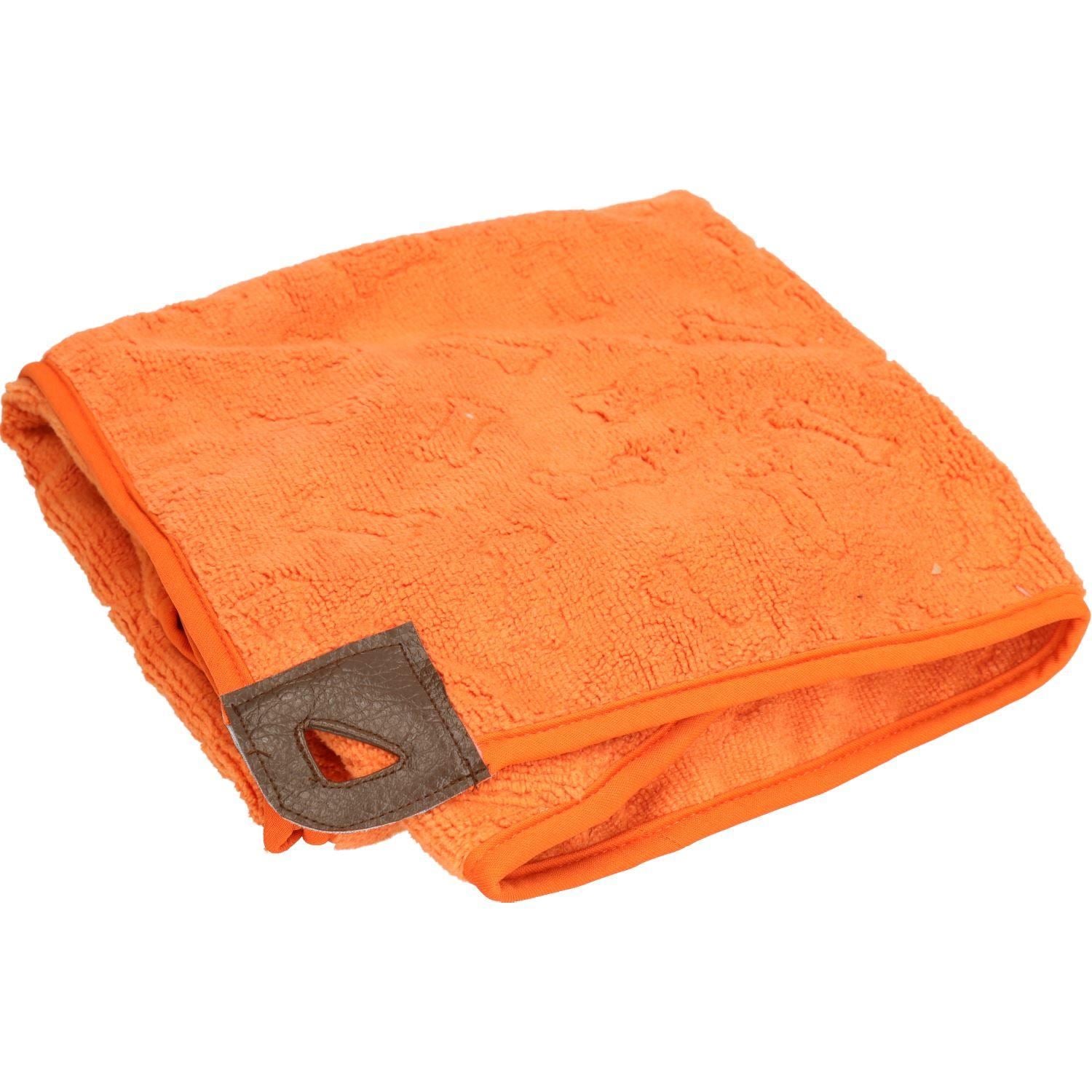 Tall Tails Orange Pet Dog Cape Pocket Towel Large 27"x27" 2Pack