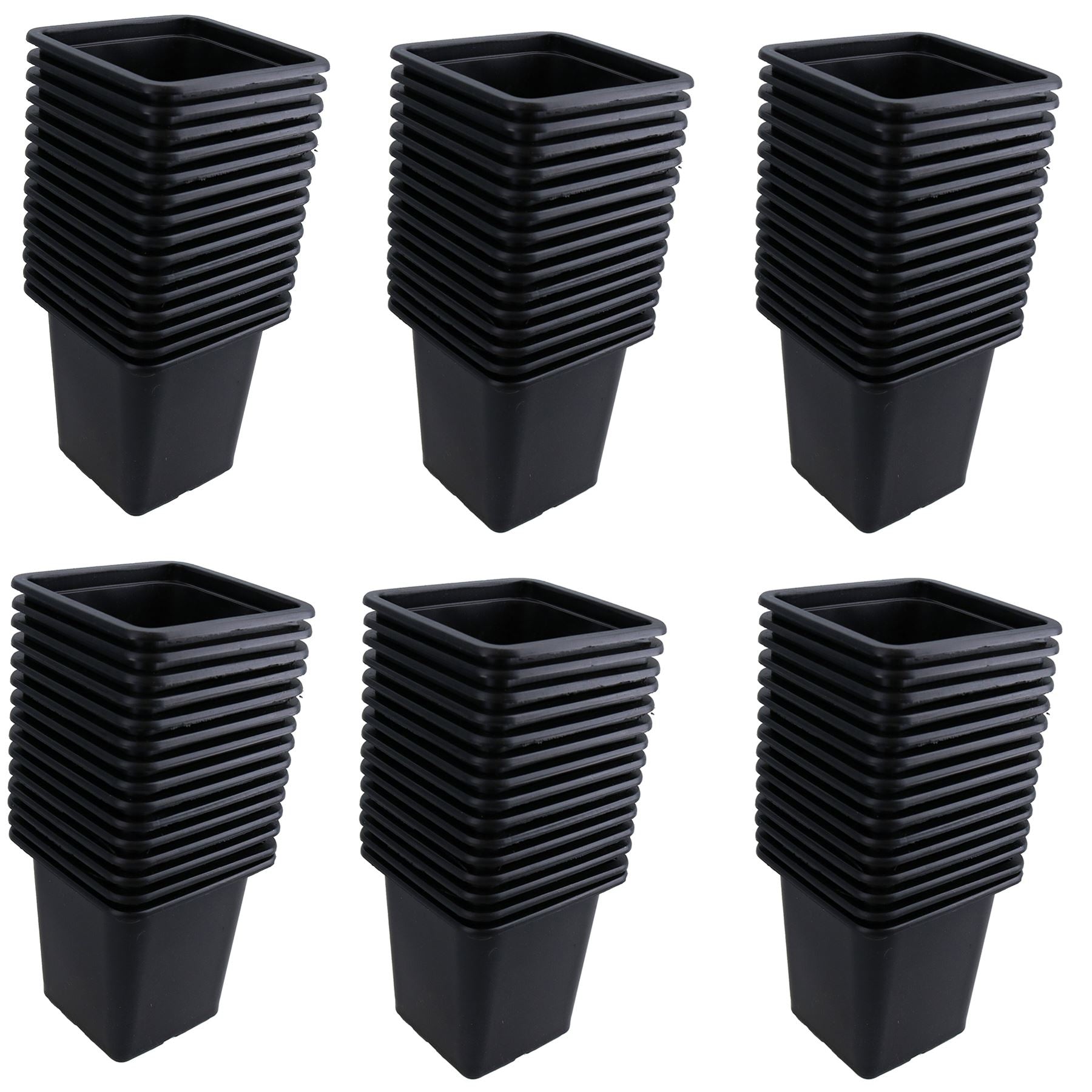 Mini pots de graines de fleurs en plastique pour plantes, pots de 7 cm, plateaux de jardin carrés, semis de graines